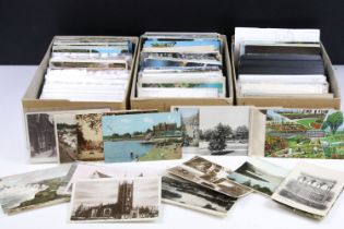 Collection of postcards housed within three boxes, early 20th century onwards, the subjects to