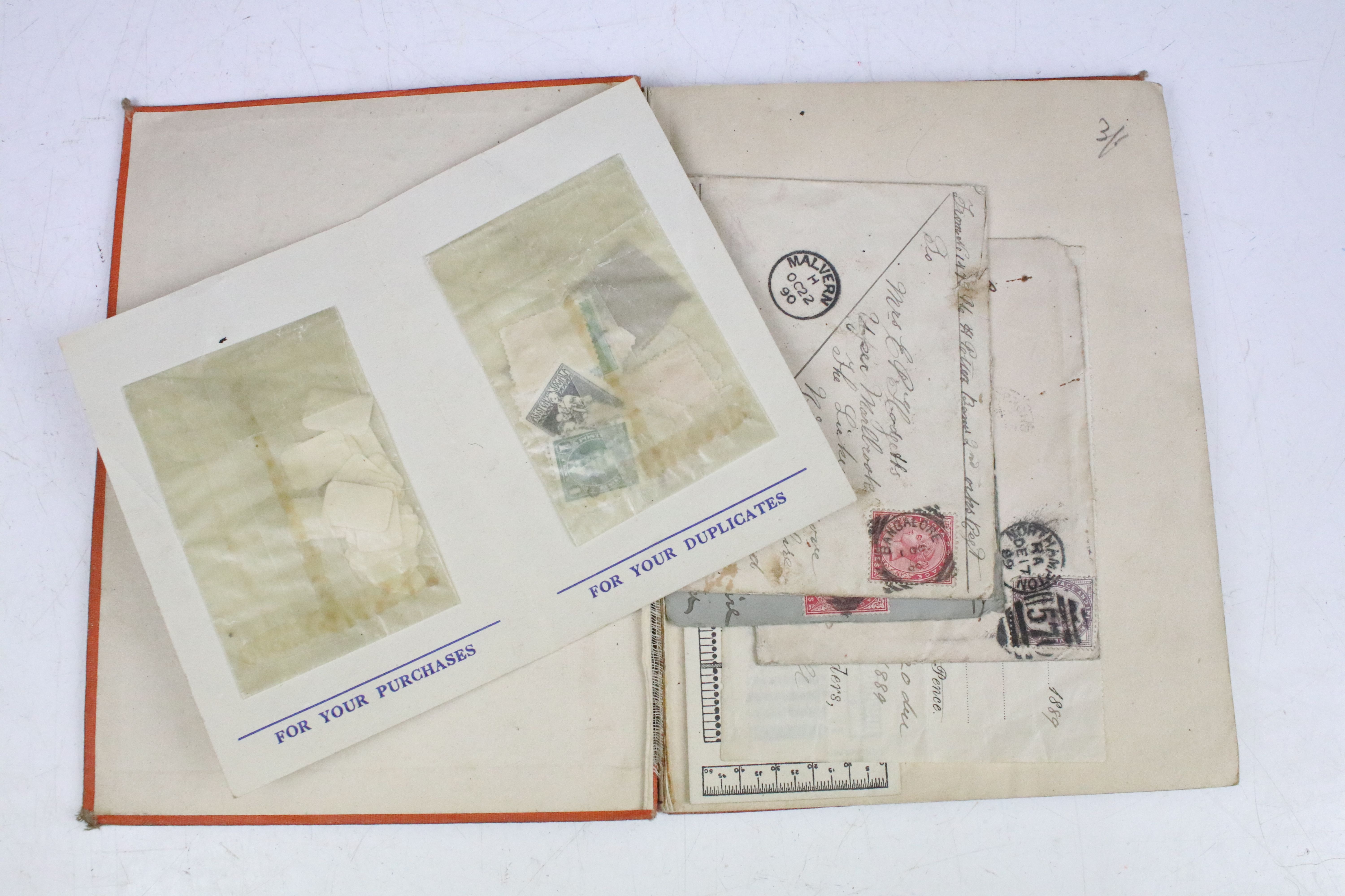 A collection of British and world stamps within an album to include Queen Victoria Blue & Red - Image 2 of 31