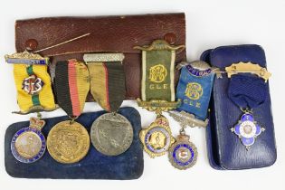 A small collection of R.A.O.B. medals / jewels to include silver examples.