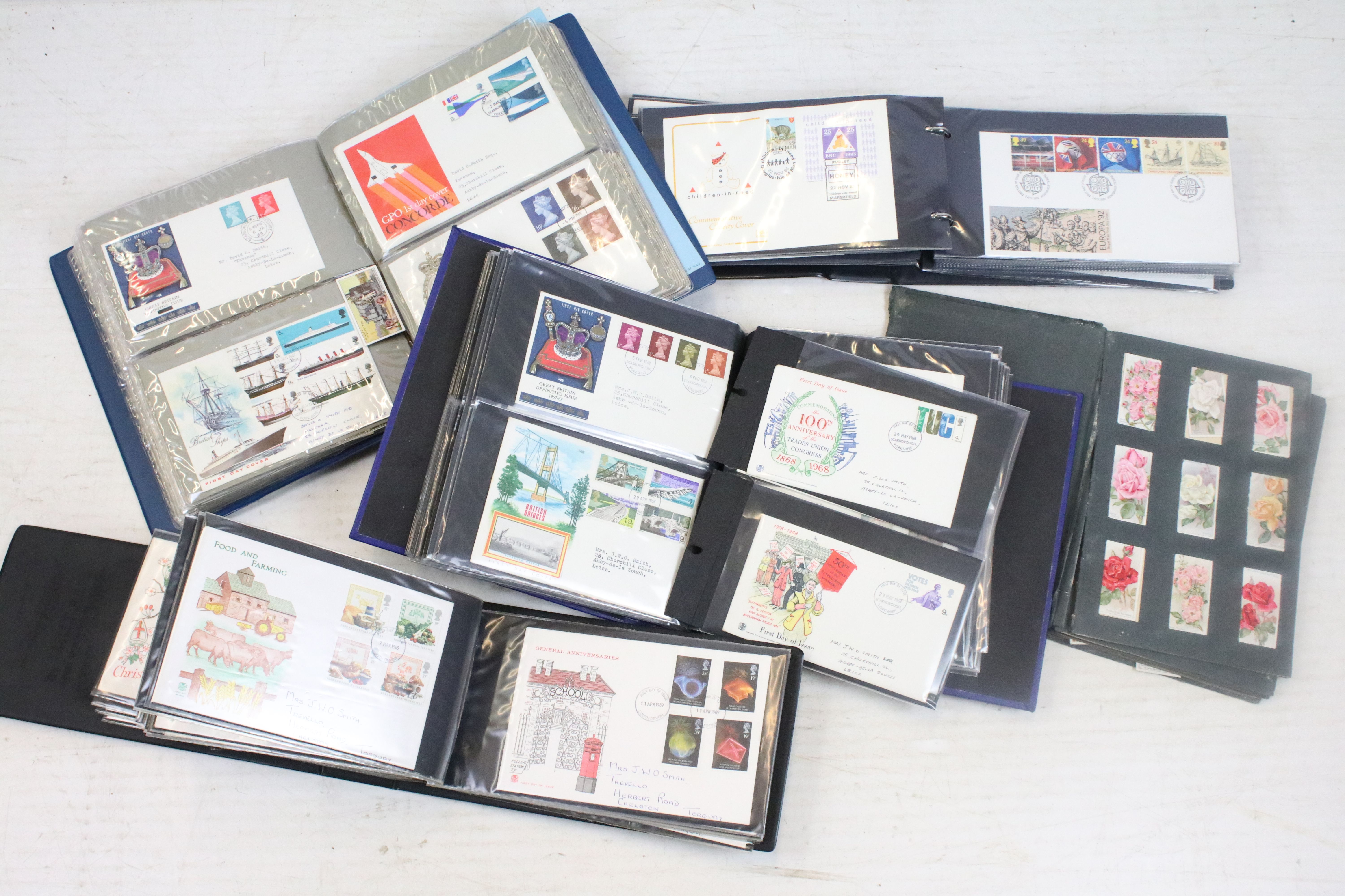 Collection of British First Day covers, spanning four albums, to include@ Her Majesty Queen