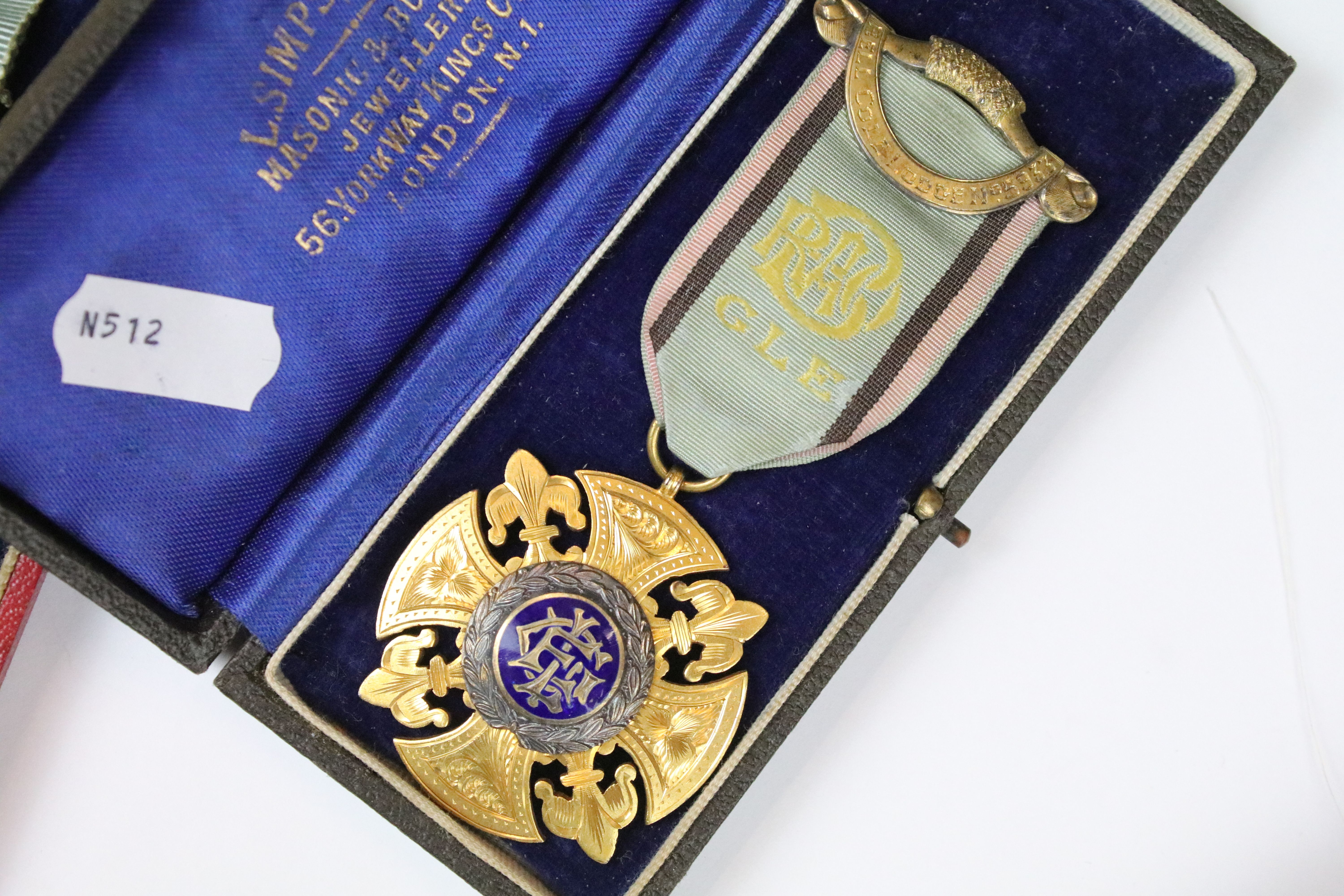 A selection of R.A.O.B. medals / jewels to include silver example together with a full size M.B.E. - Image 4 of 6