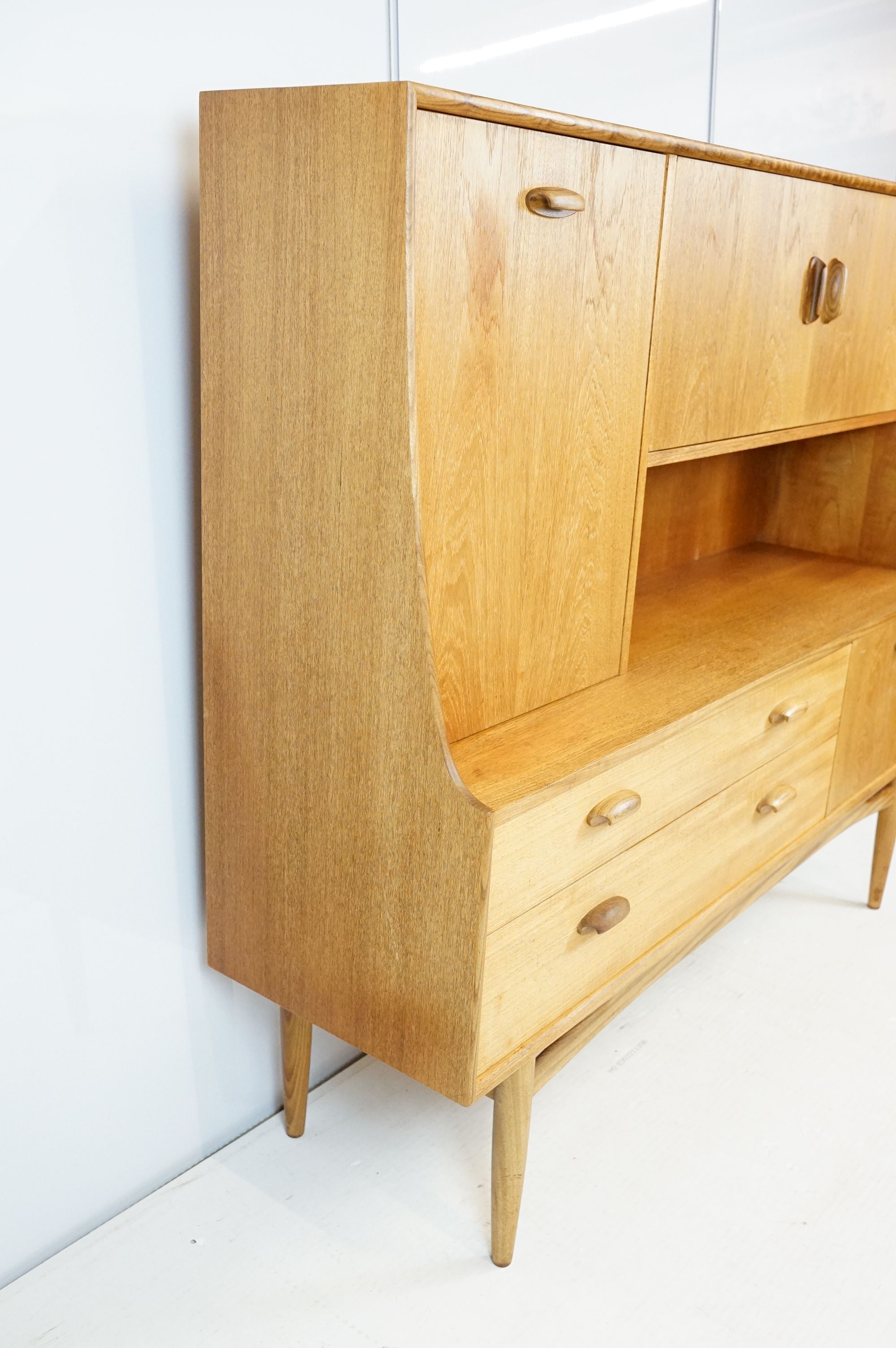G Plan teak sideboard, with cupboards above two long drawers and a further cupboard, with maker's - Image 12 of 16