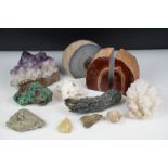 Collection of crystals & minerals to include amethyst, quartz, etc