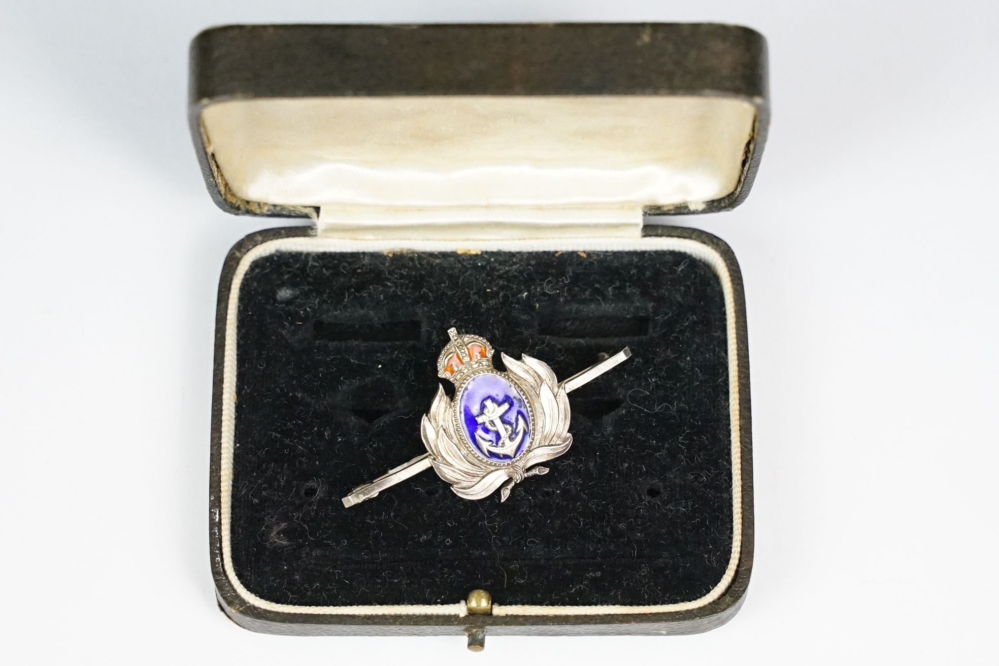 WW2 sterling silver and enamel naval sweetheart brooch