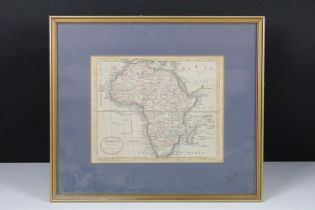 Map of Africa from the beft Authorities, hand-coloured engraving, 19 x 23.5cm, label verso '