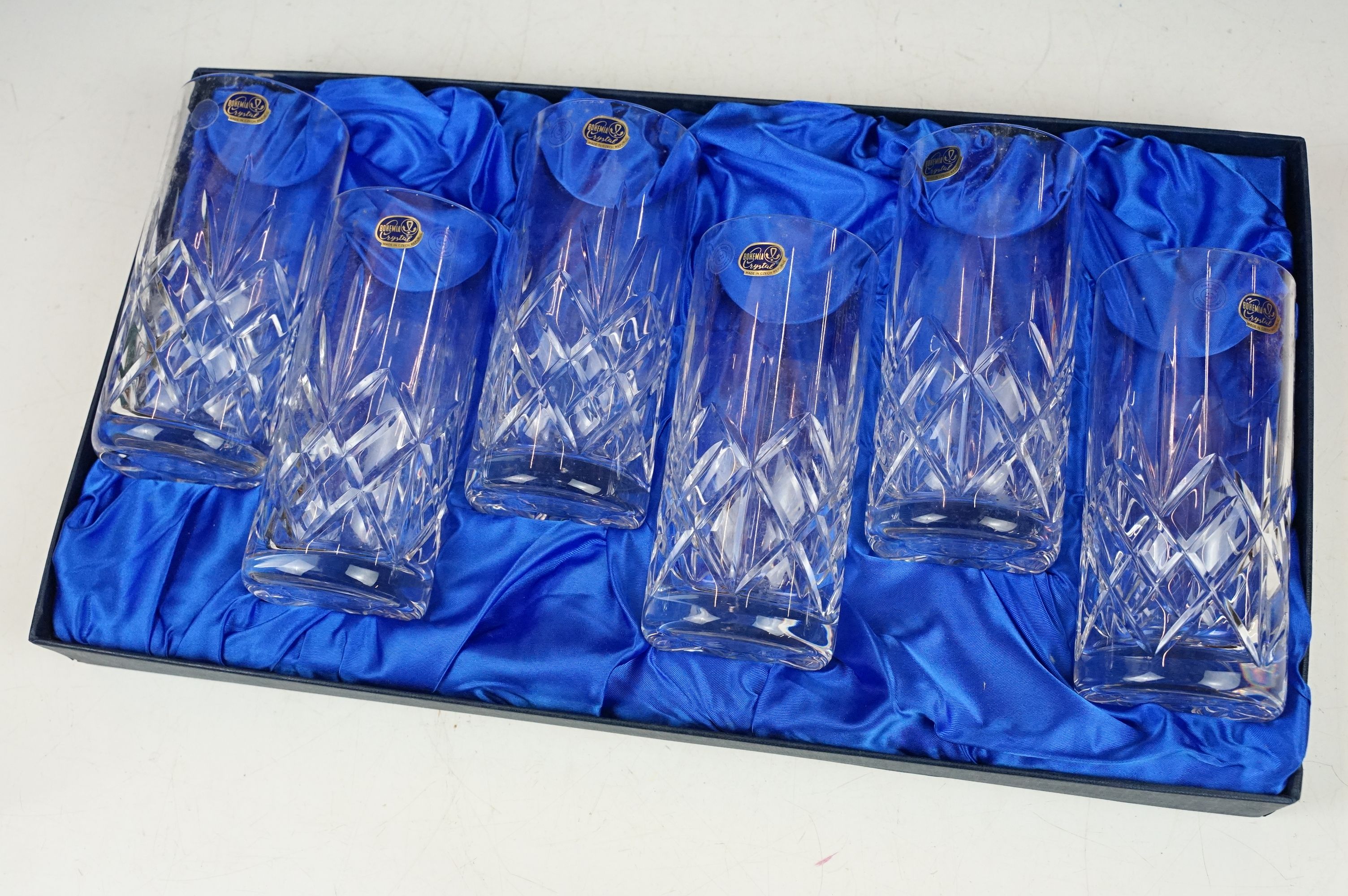 Six boxed lead crystal glass sets to include three Bohemia crystal examples, Edinburgh Crystal - Image 8 of 16