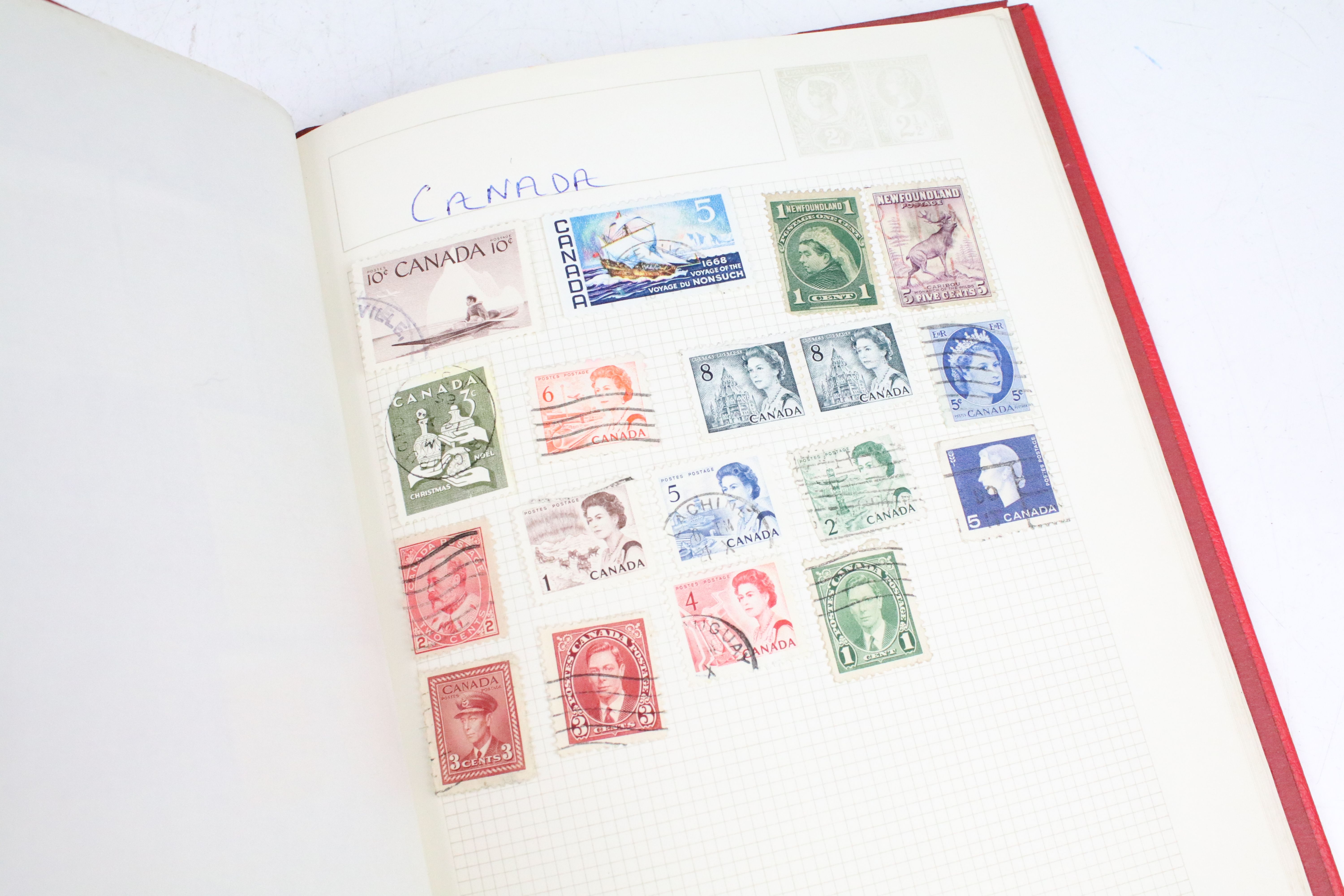 A collection of five stamp albums containing stamps from the UK, mainly post war to include some - Image 23 of 30