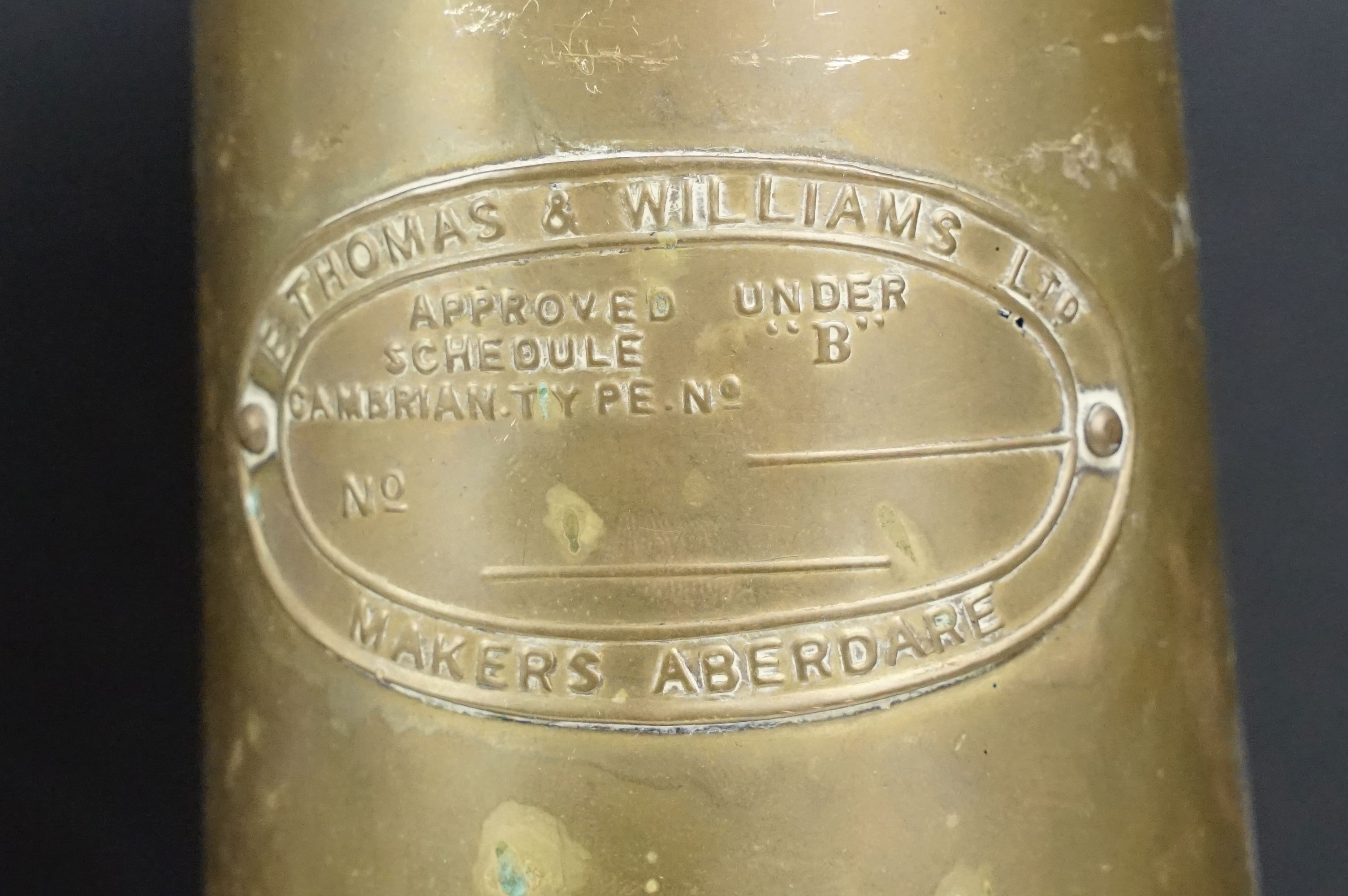 Group of six miners lamps to include E. Thomas & Williams Ltd, Ferndale Coal & Mining Co., The - Image 6 of 6