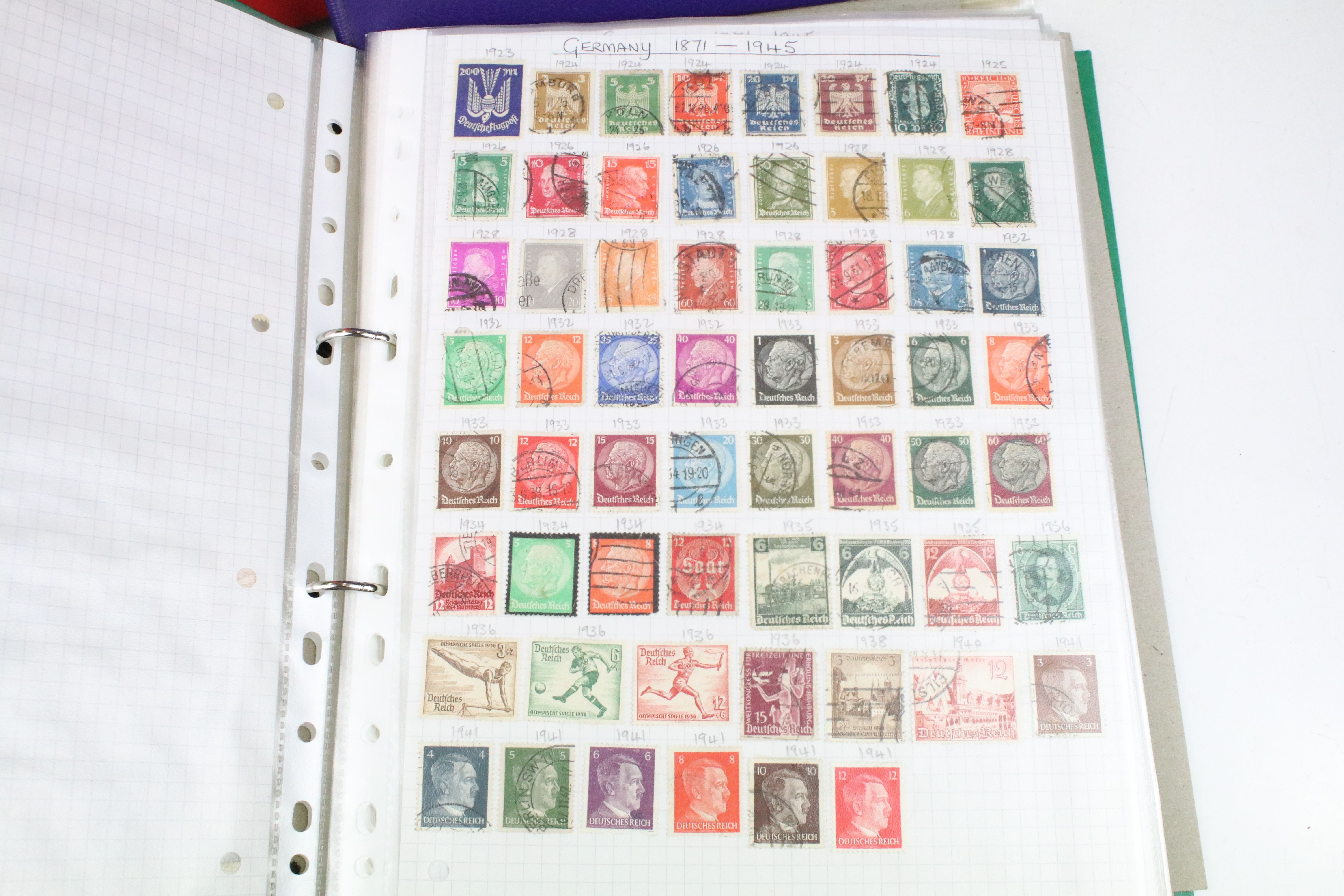 Collection of British, Commonwealth & world stamps housed within nine albums, featuring Victorian - Image 11 of 40