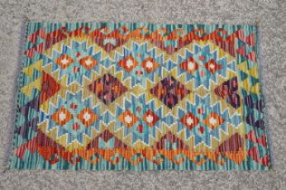 Chobi Kilim rug, approx 92cm x 56cm