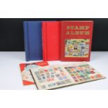 A collection of five stamp albums containing stamps from the UK, mainly post war to include some