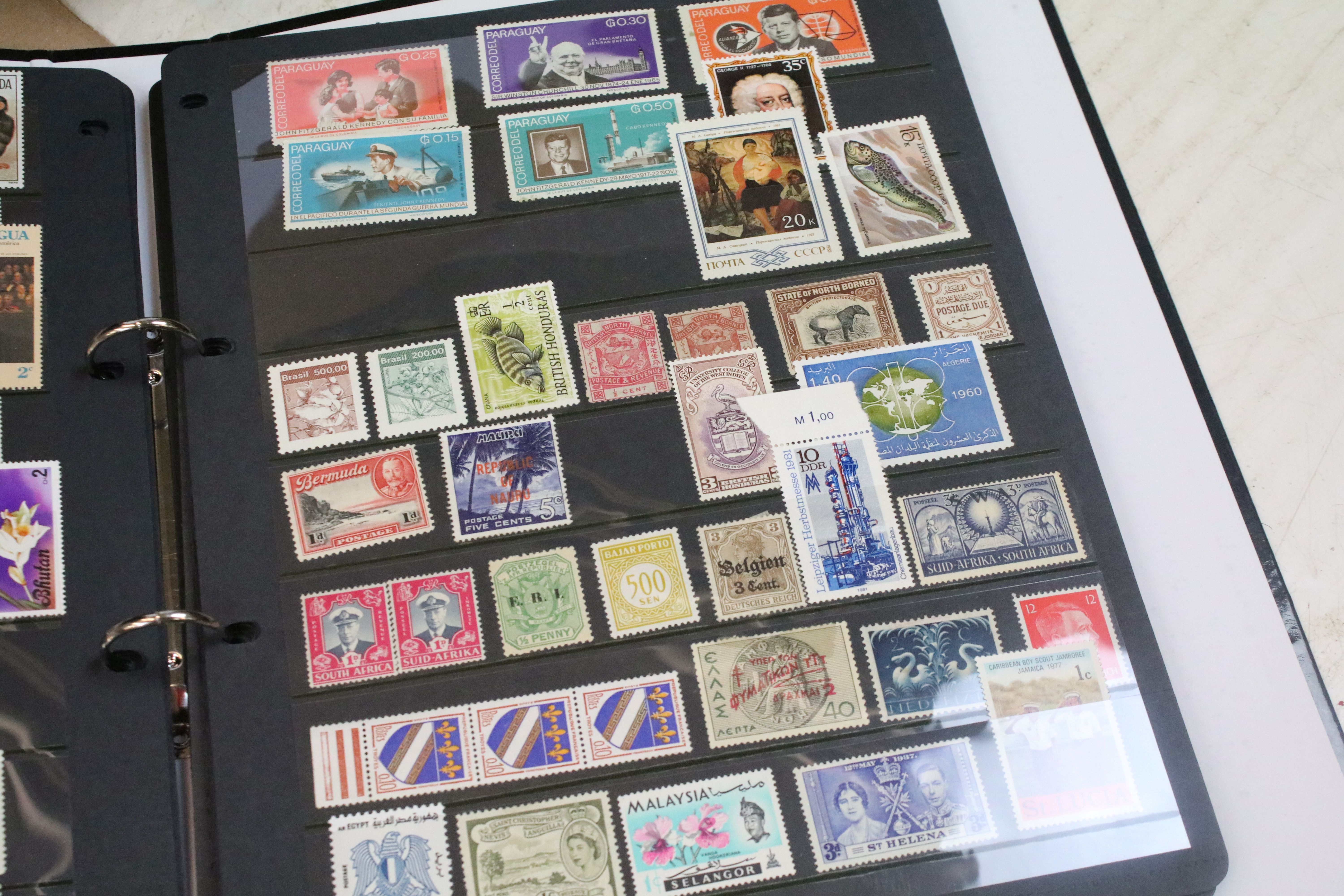 A collection of British and world stamps within albums together with loose examples - Image 16 of 20