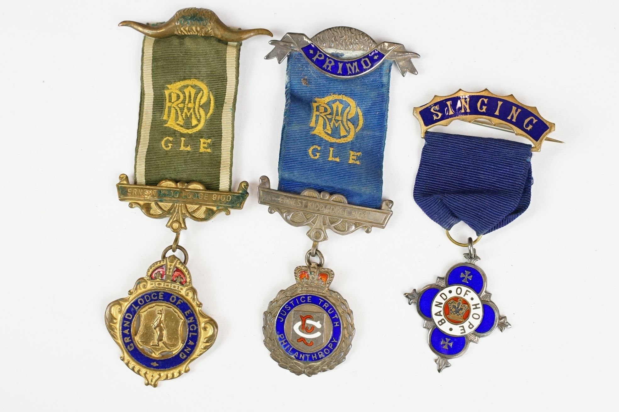 A small collection of R.A.O.B. medals / jewels to include silver examples. - Image 4 of 5