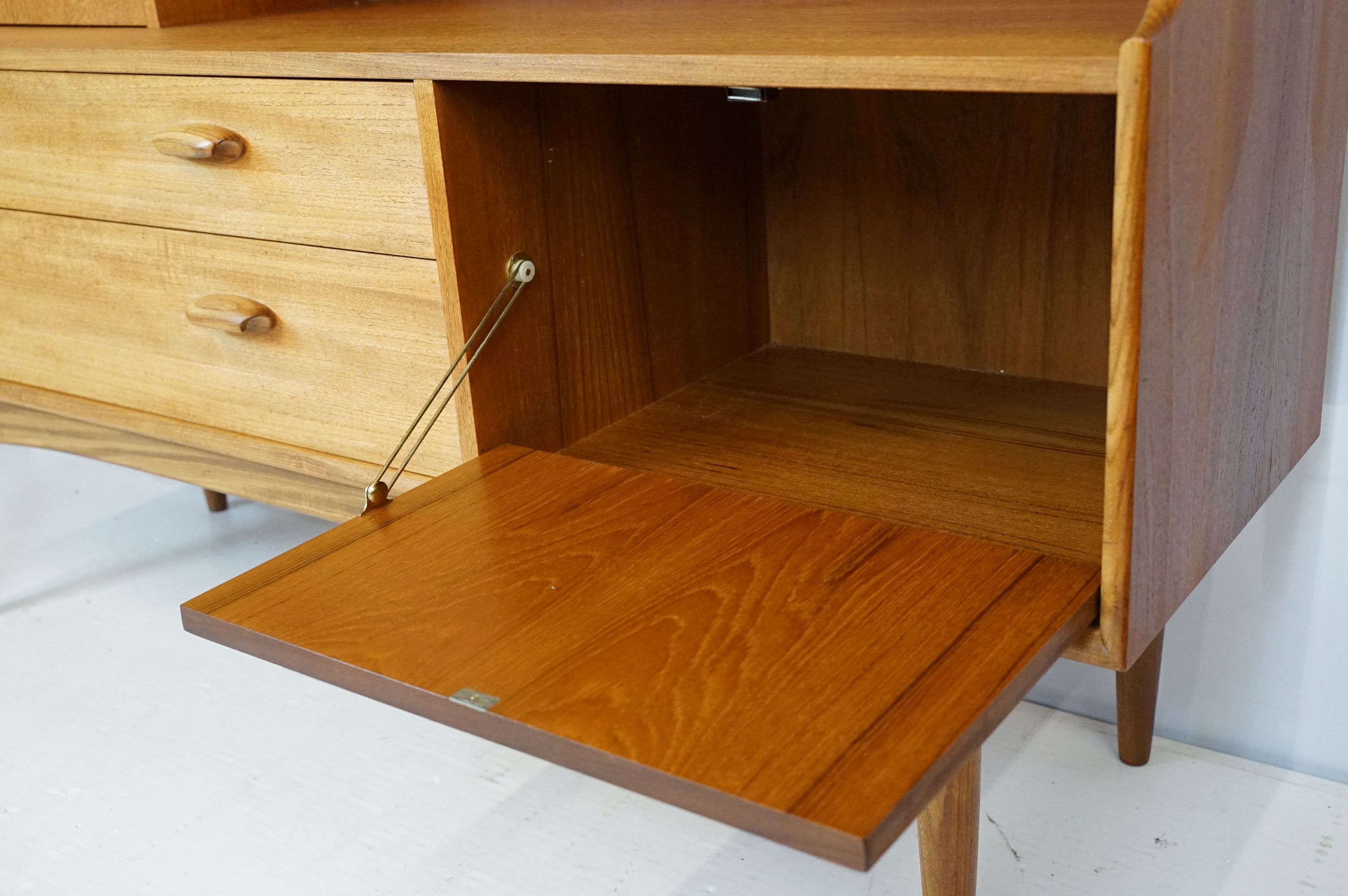 G Plan teak sideboard, with cupboards above two long drawers and a further cupboard, with maker's - Image 10 of 16