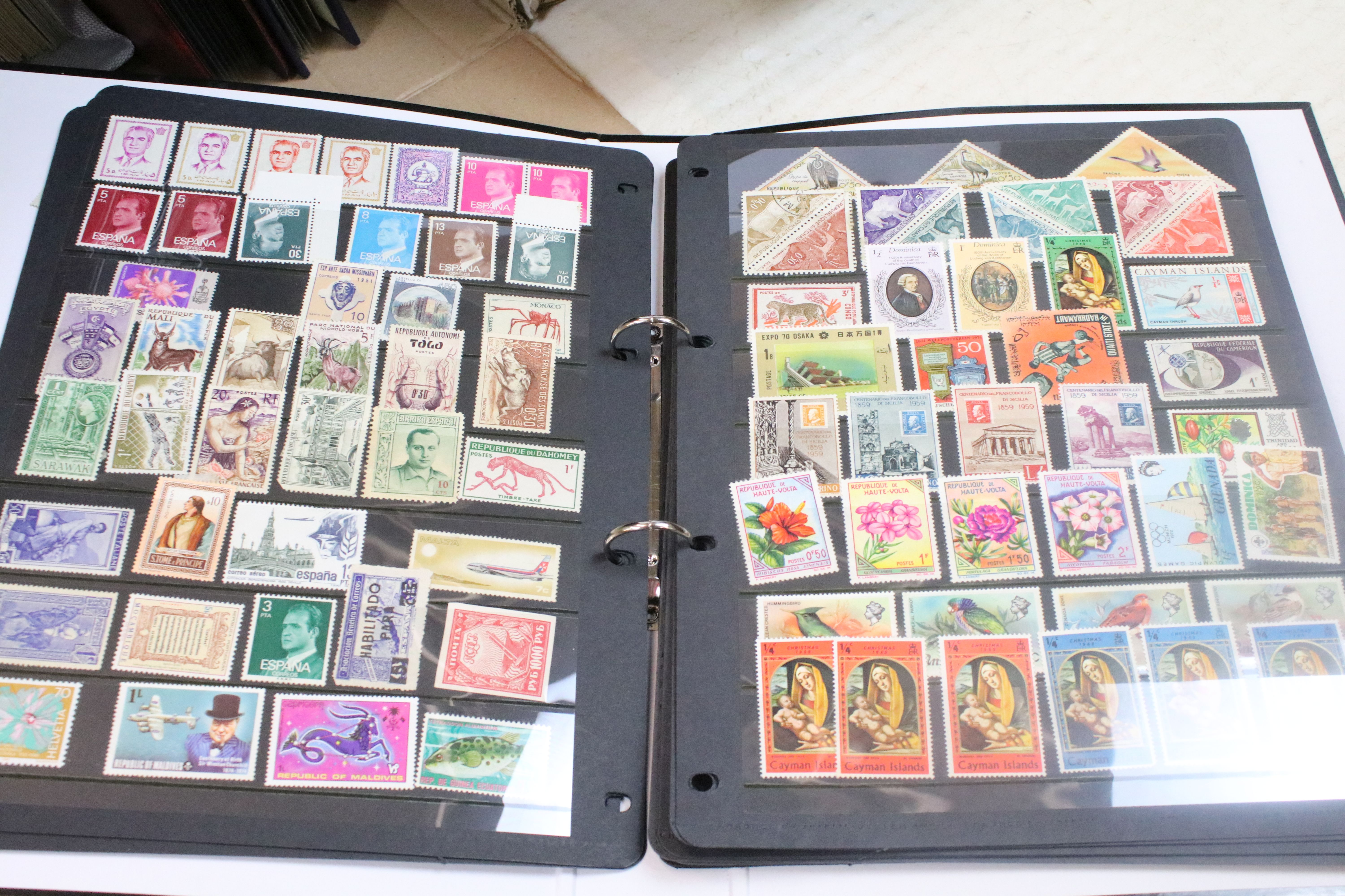 A collection of British and world stamps within albums together with loose examples - Image 14 of 20