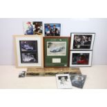 A collection of framed and glazed Formula 1 / Motor Sport photographs and images