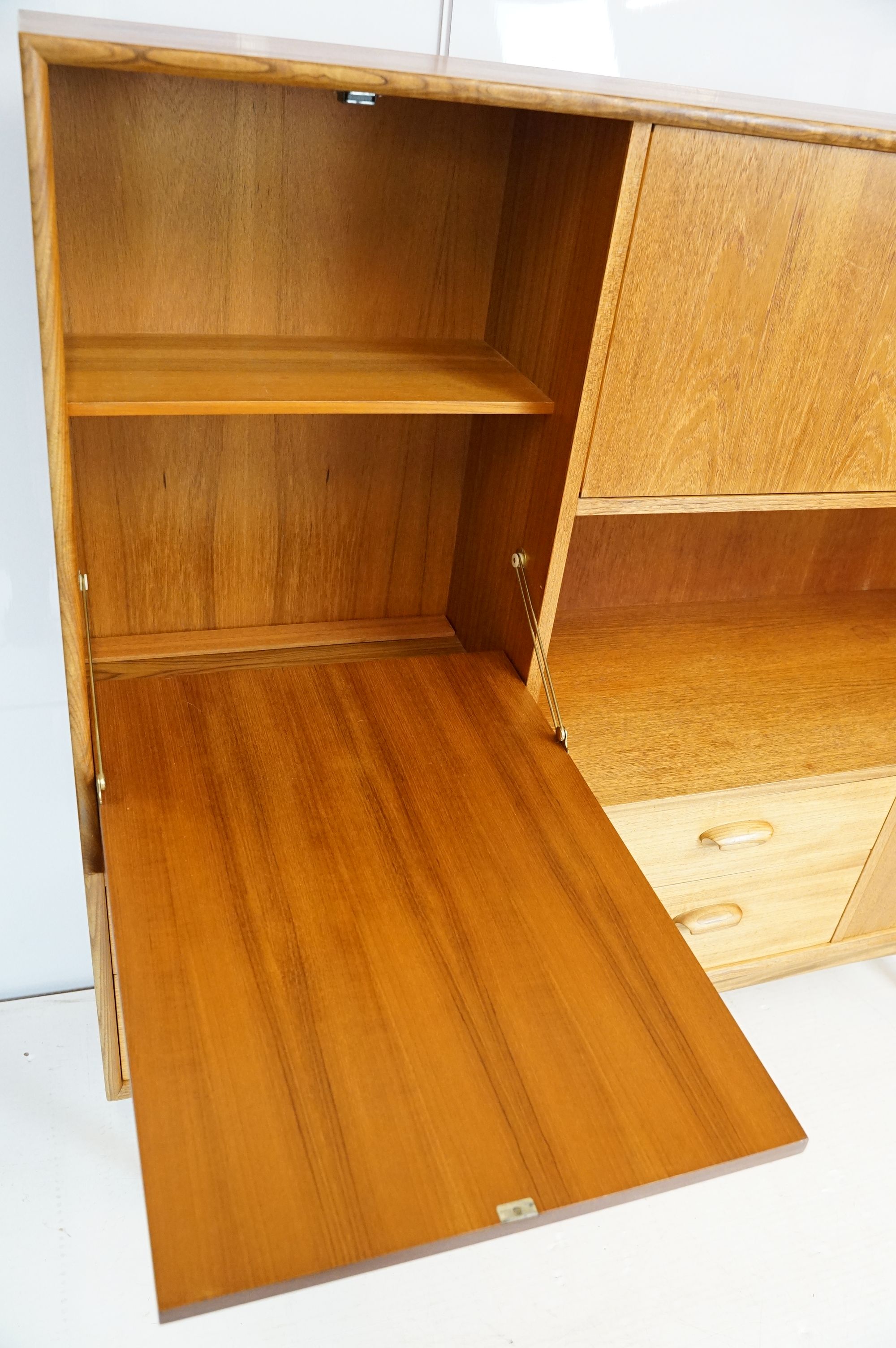 G Plan teak sideboard, with cupboards above two long drawers and a further cupboard, with maker's - Image 6 of 16