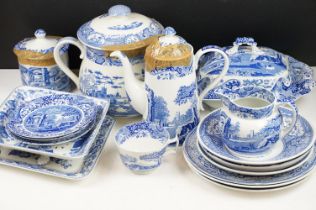 Collection of Spode blue & white ceramics to include Spode Italian, The Signature Collection 'Gothic