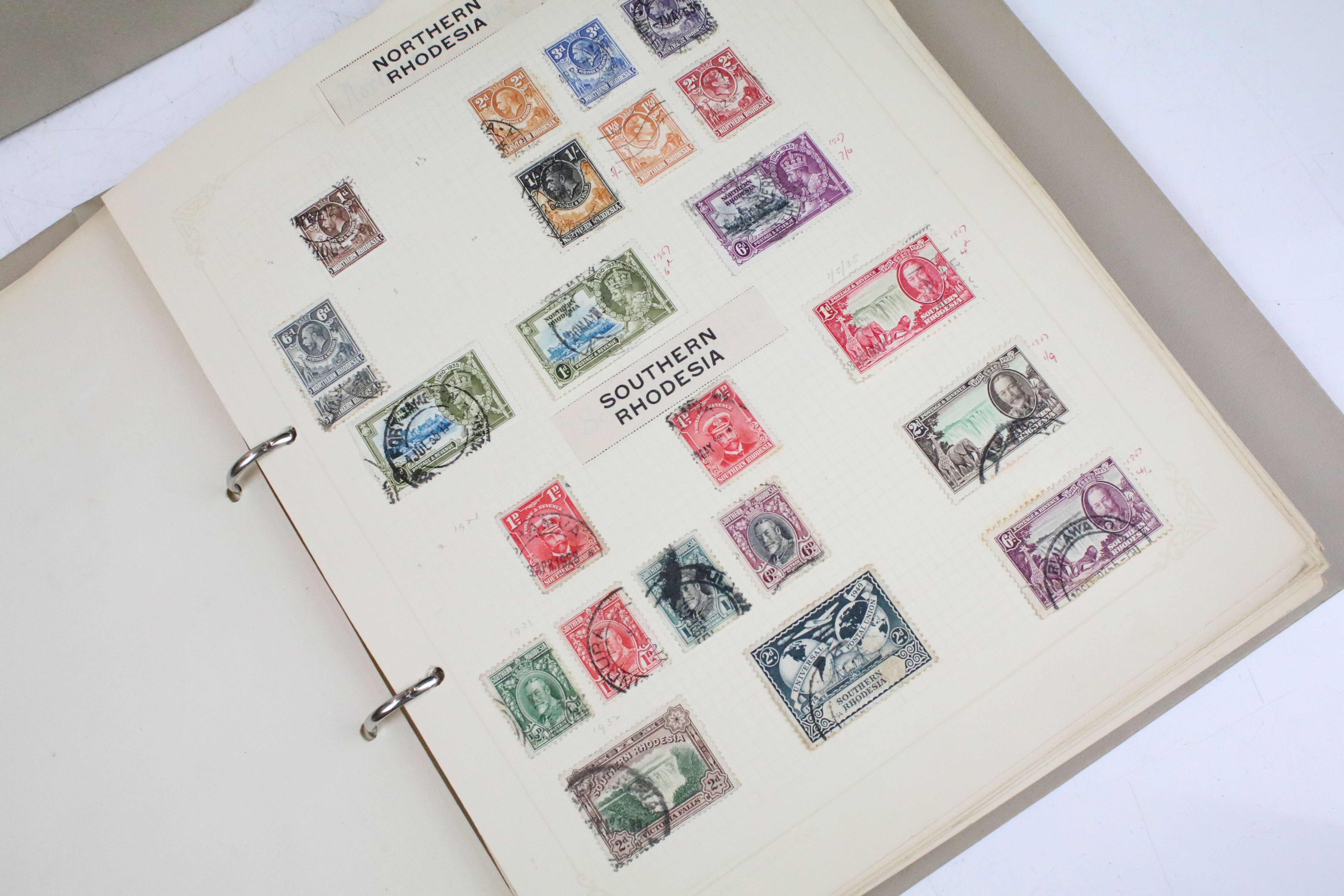 Collection of Commonwealth & world stamps housed within two albums - Image 9 of 25