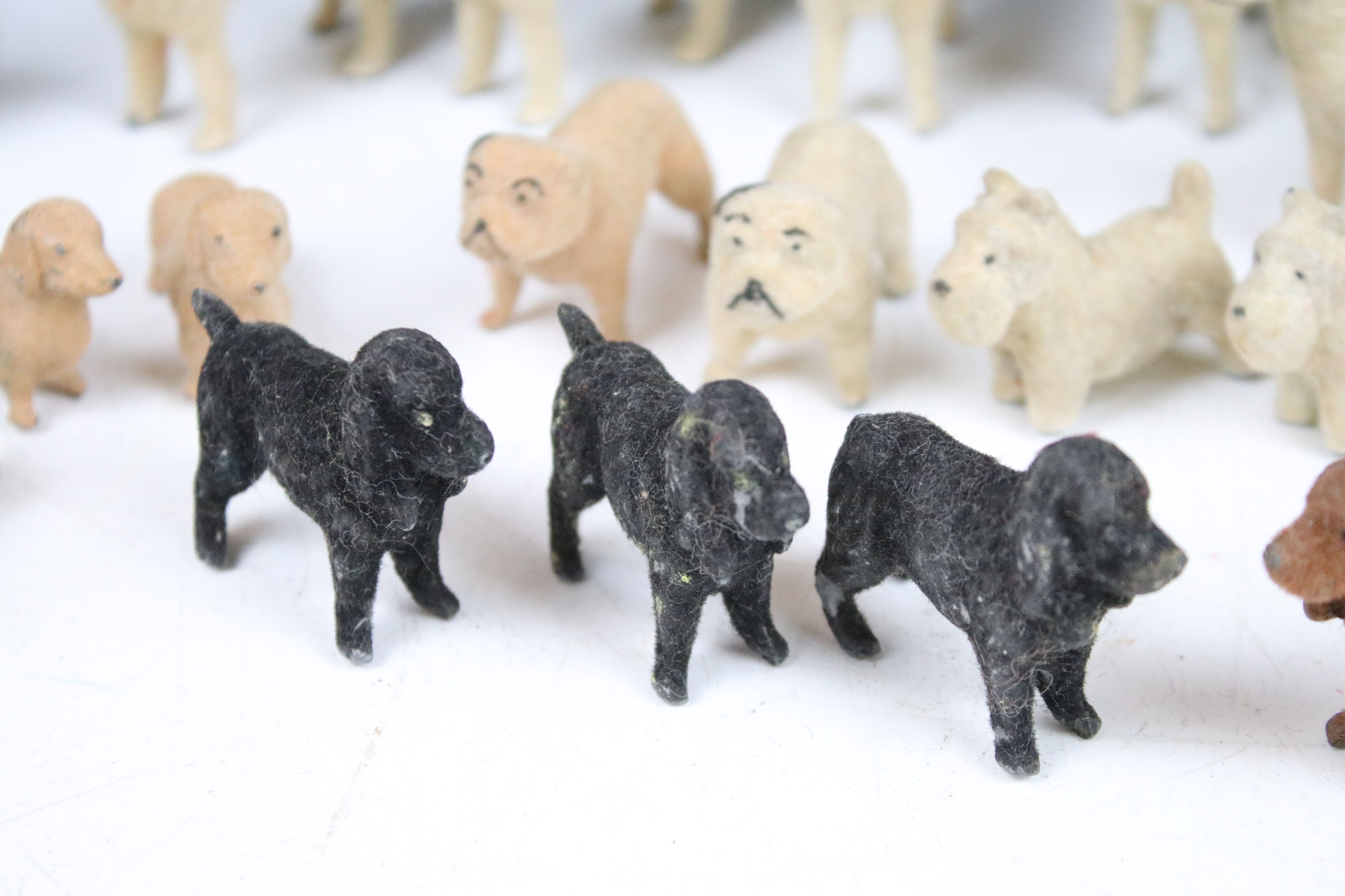 Vintage C 1940/50's Barret & Sons lead and felt covered dogs of various breeds (29 in total) - Image 3 of 8