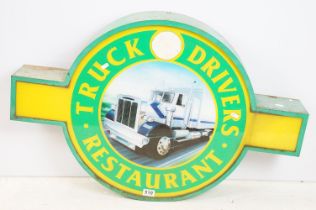 Truck Drivers Restaurant light up sign, 90cm wide