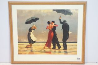 Jack Vettriano ' The Singing Butler ' print, framed and glazed, image measures 46cm x 60cm