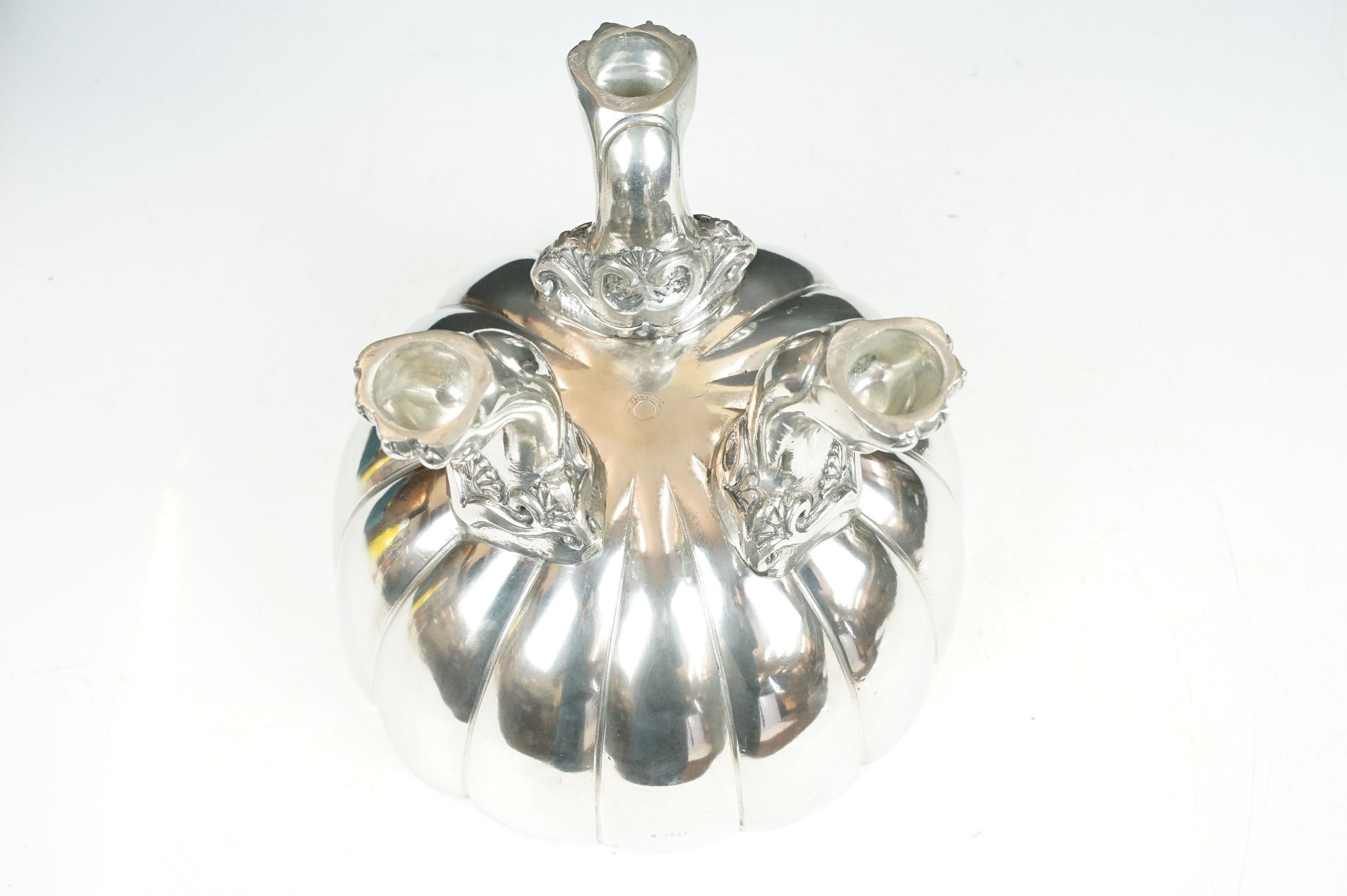 Polished pewter centrepiece bowl designed by famous Italian interior designer Giovanni Parini ( - Image 7 of 8