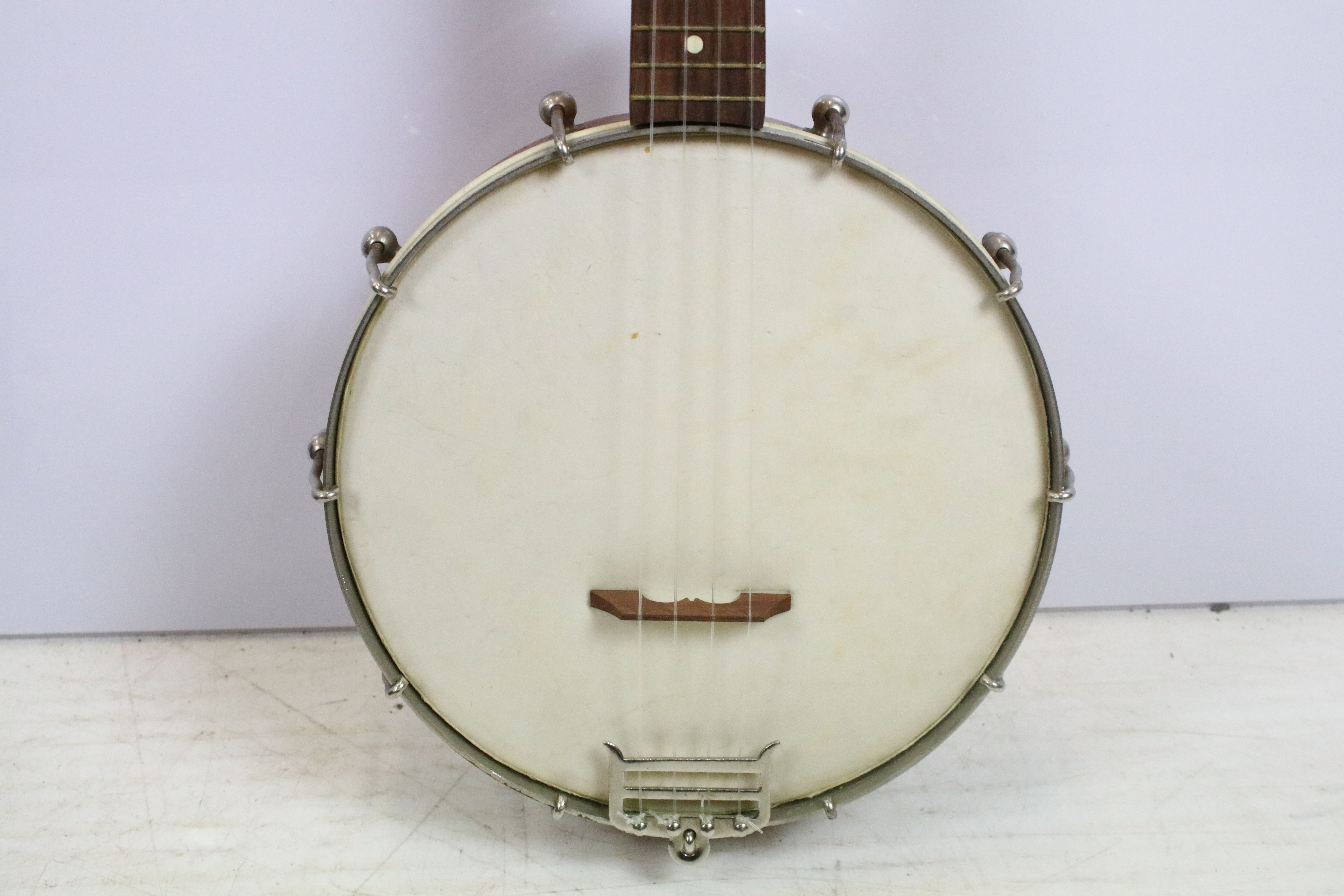 20th century Dick Barrie banjolele, cased - Image 4 of 6