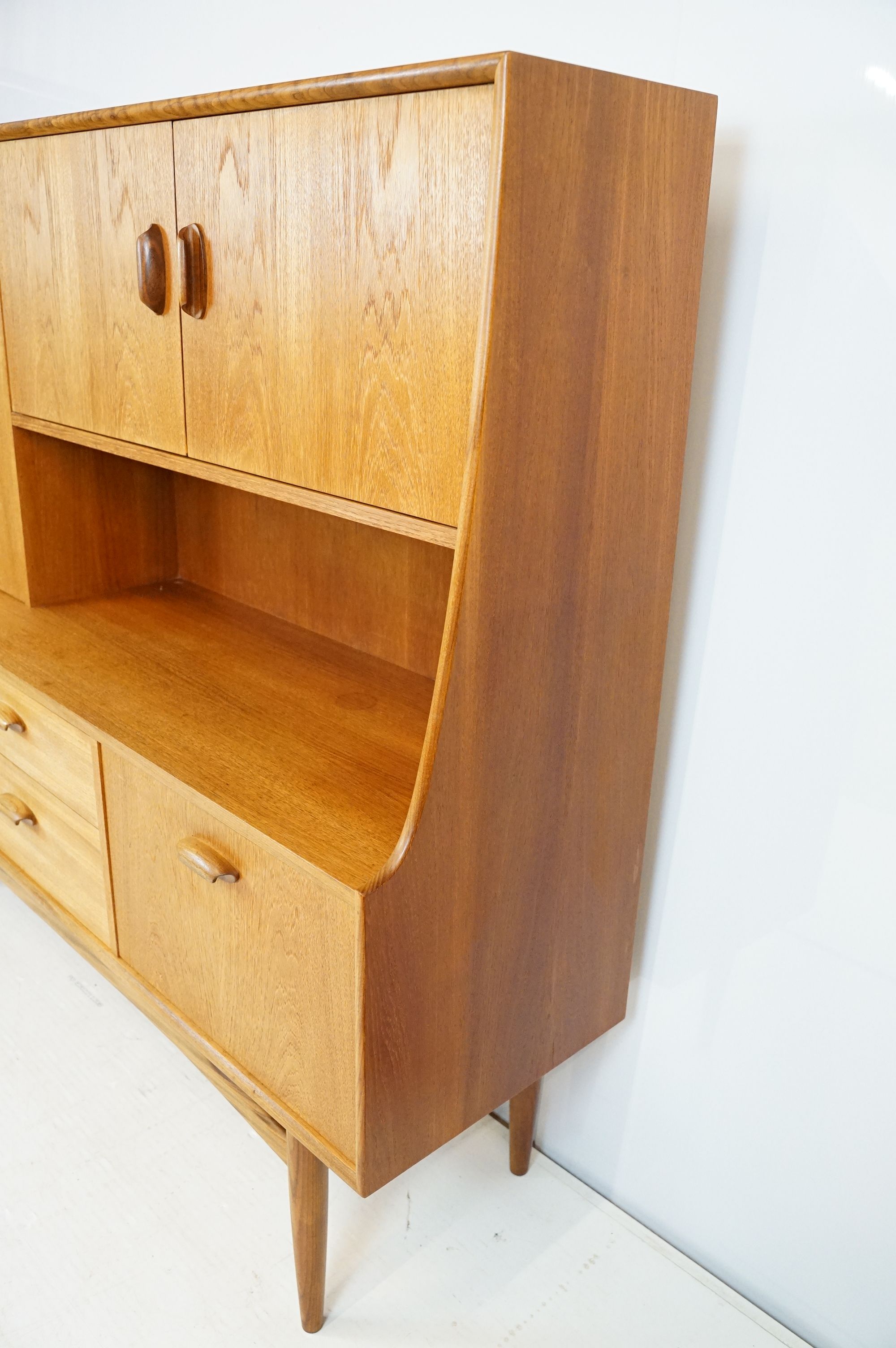 G Plan teak sideboard, with cupboards above two long drawers and a further cupboard, with maker's - Image 11 of 16