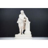 Parian Ware bisque porcelain figure of John Milton, approx 36cm tall