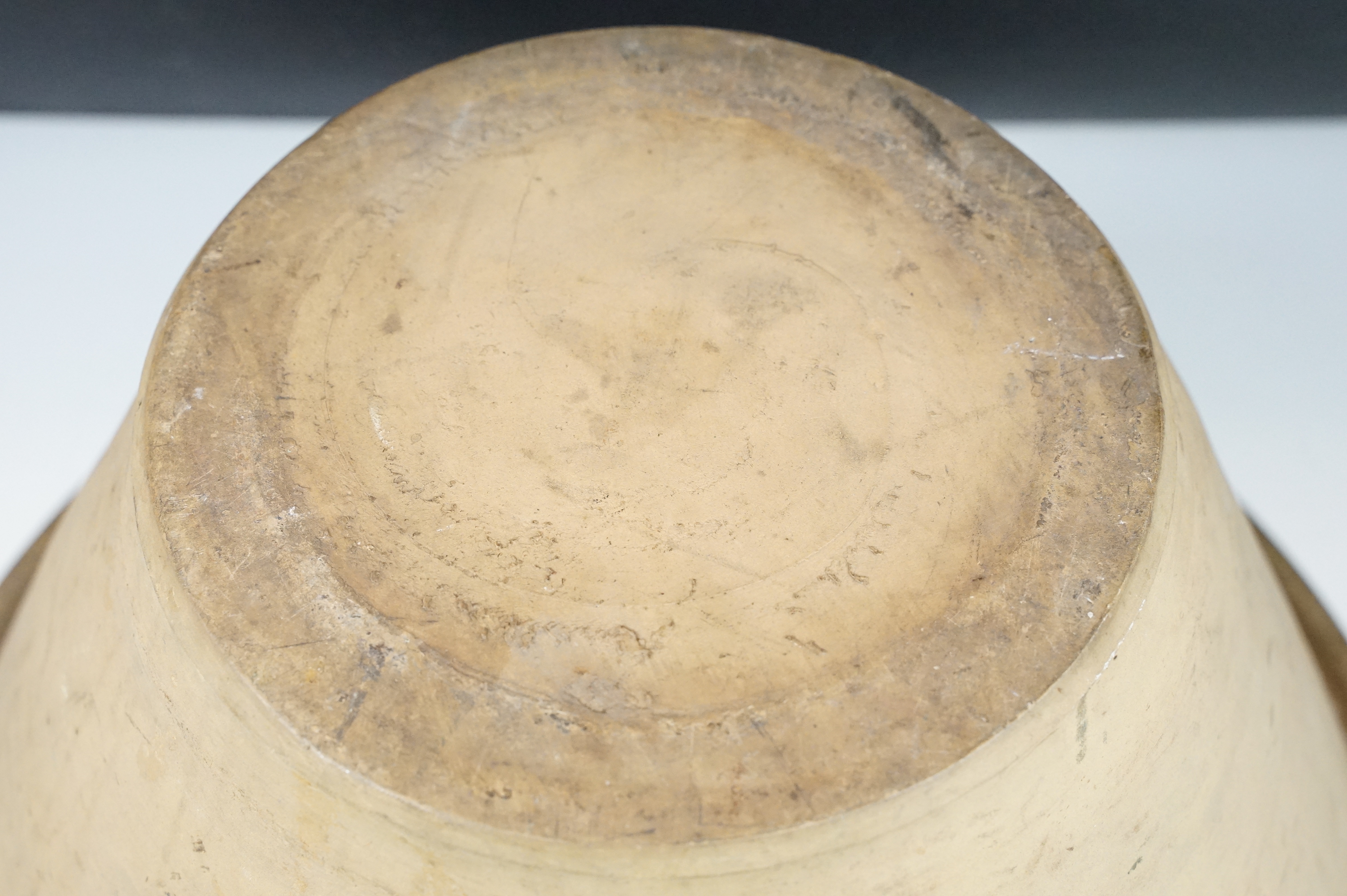 Large vintage stoneware dairy bowl, approx 45cm diameter - Image 5 of 5