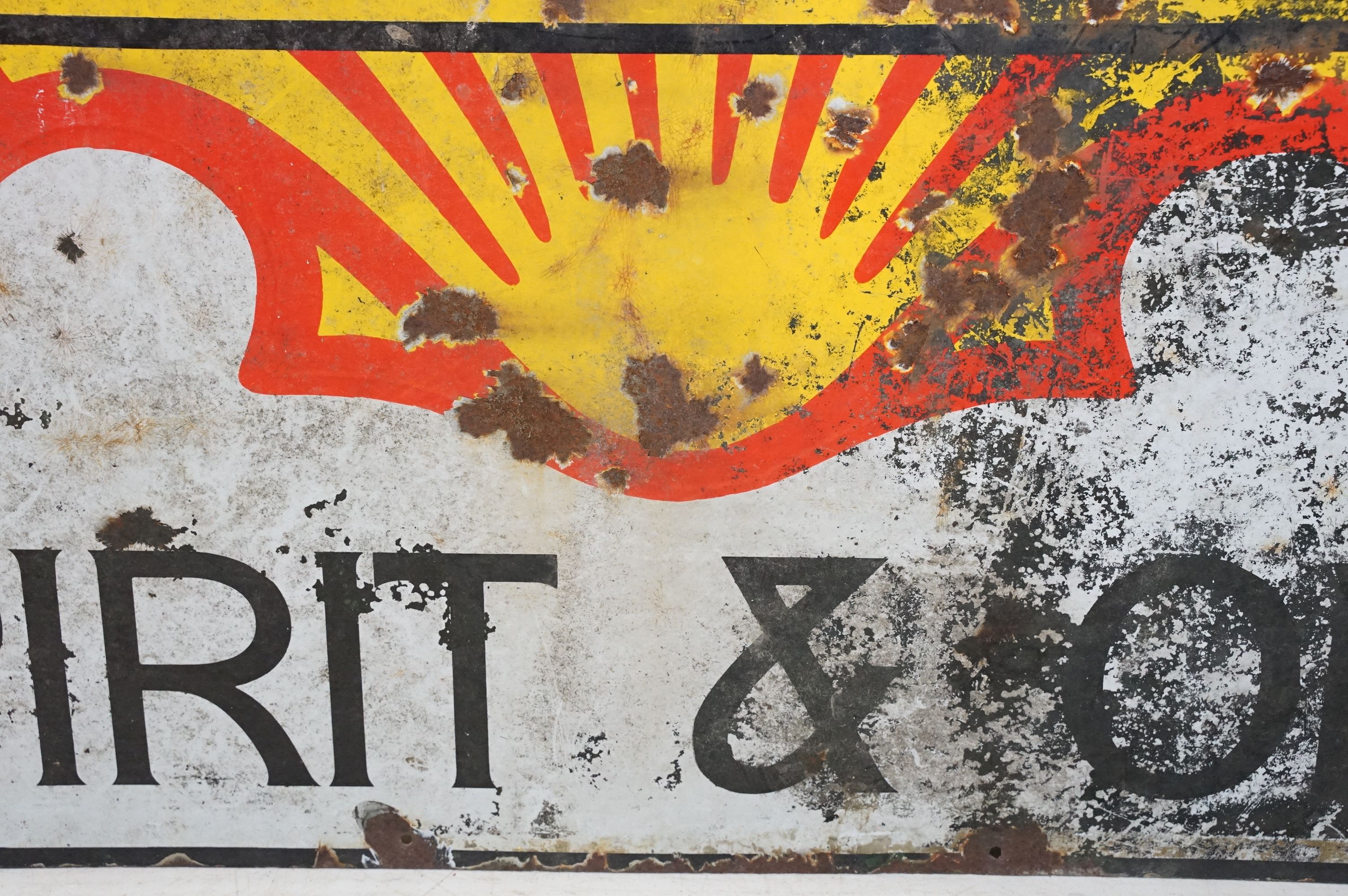 Shell Fill Up Here Spirit & Oils enamel sign, 121 x 122cm - Image 8 of 11