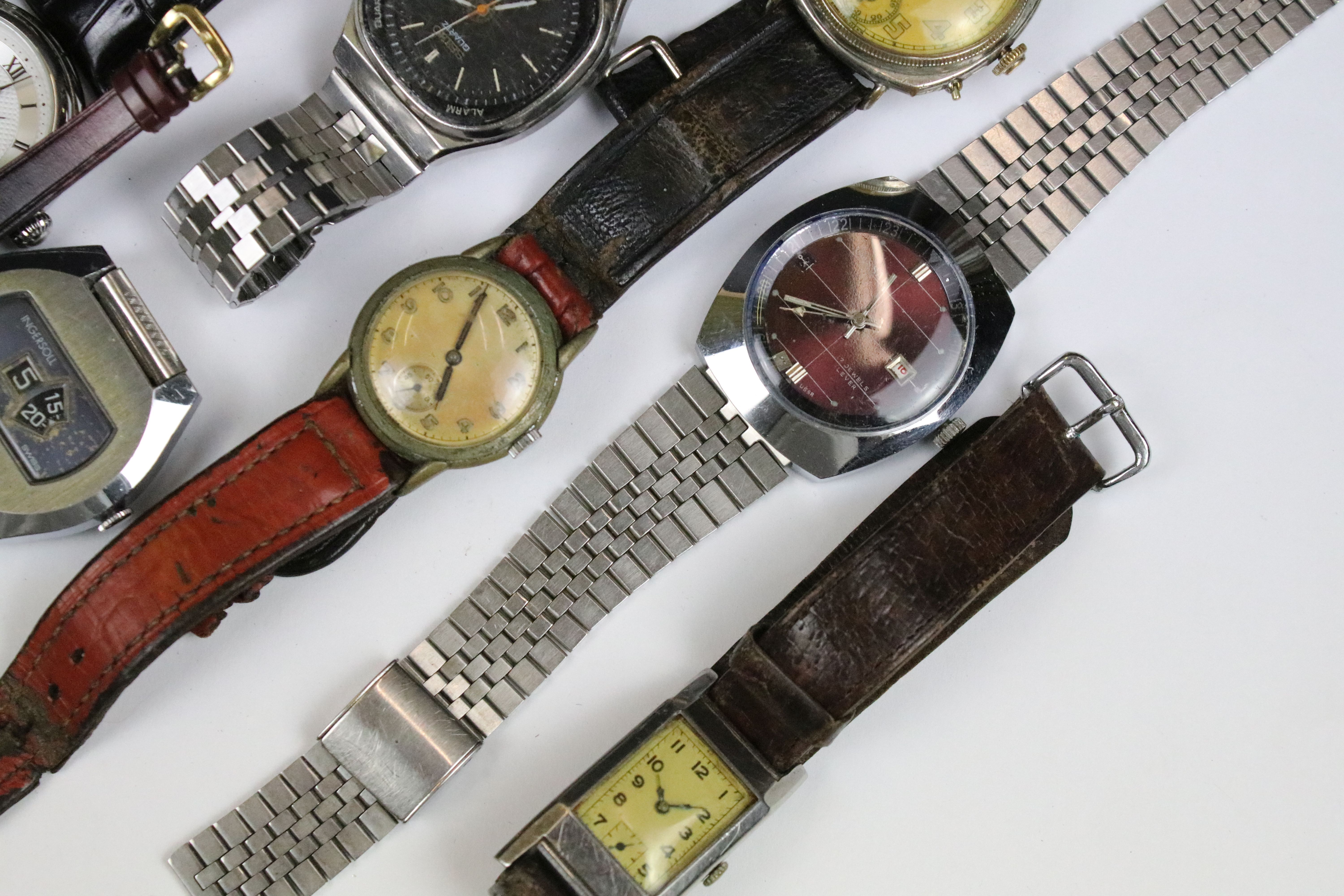 Collection of assorted watches to include Cossak, Rotary, Ingersoll jump hour, 1940's military dial, - Image 6 of 7