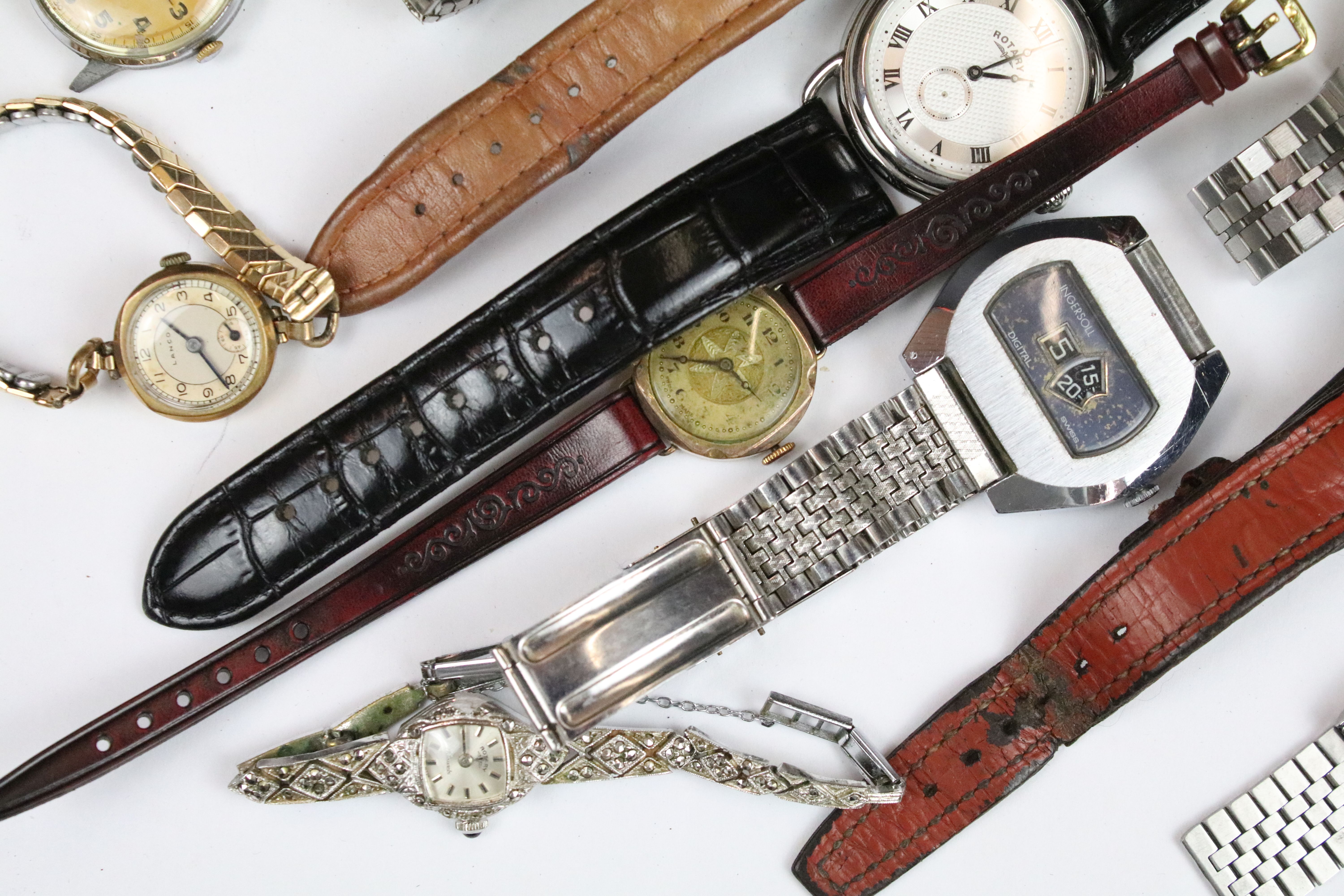 Collection of assorted watches to include Cossak, Rotary, Ingersoll jump hour, 1940's military dial, - Image 5 of 7