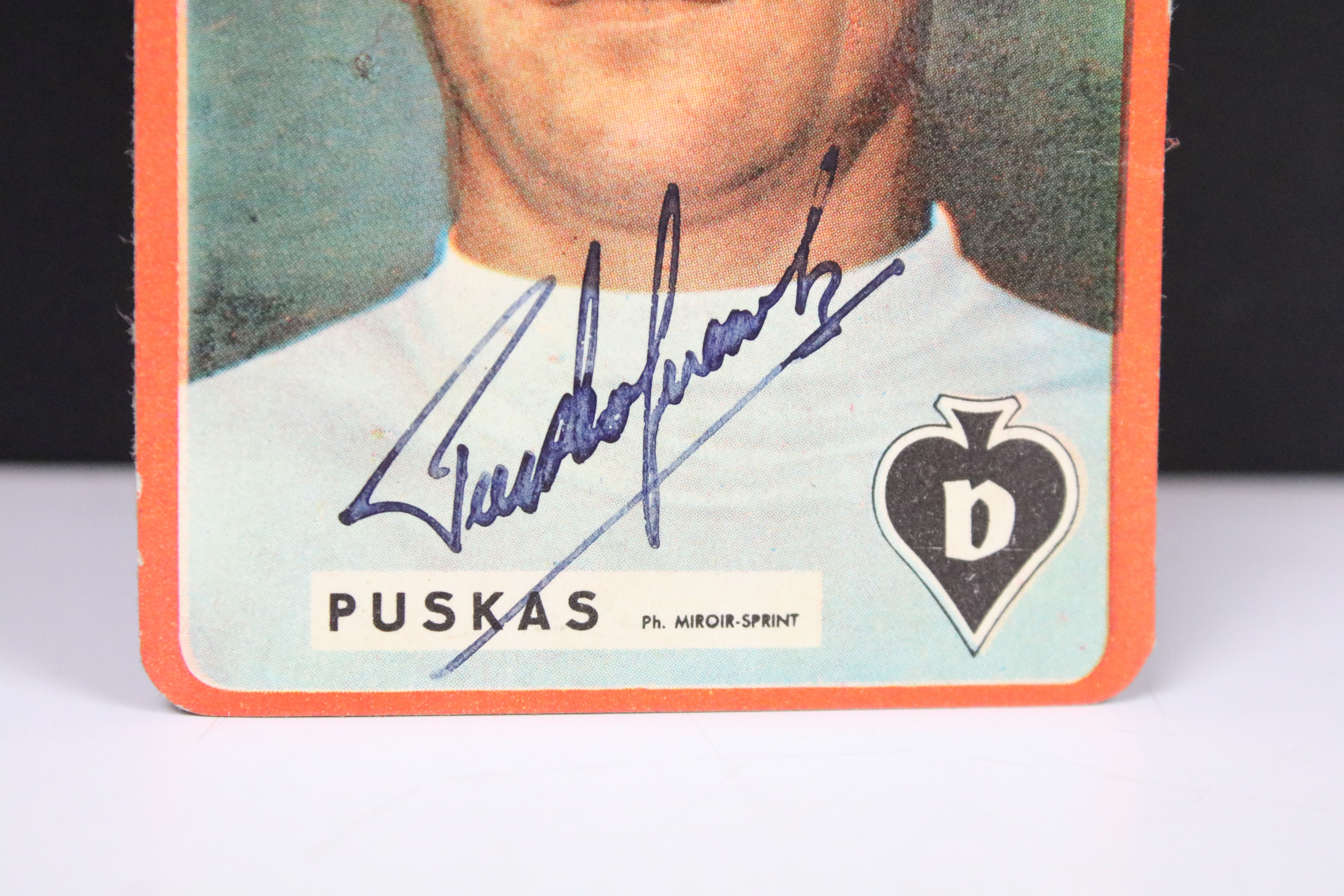 A signed playing card by Ferenc Puskas. - Image 2 of 4