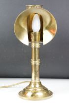 Reproduction brass lacquered White Star Line table lamp, approx 36cm tall