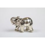 Well cast silver figure of an elephant