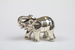 Well cast silver figure of an elephant