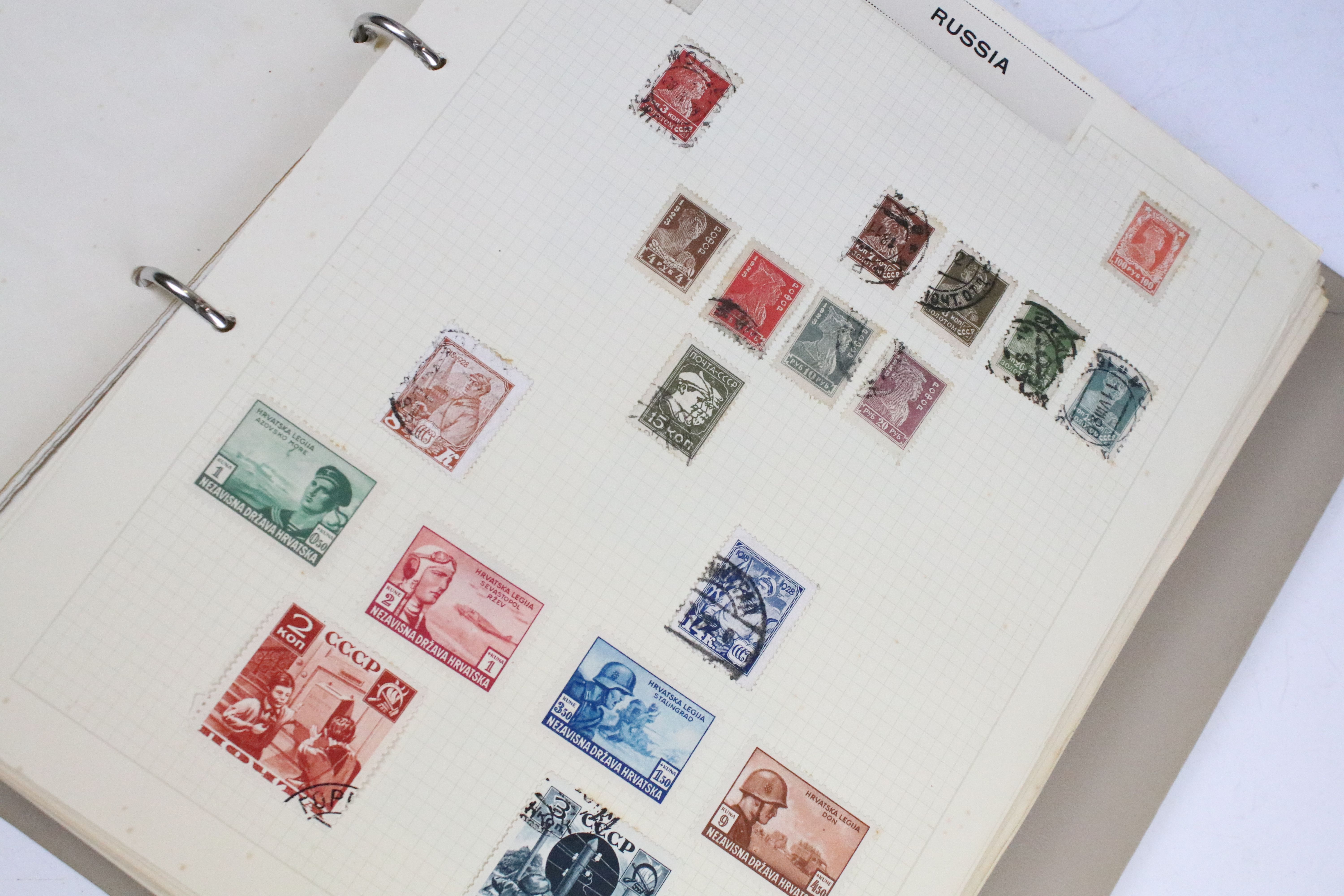 Collection of Commonwealth & world stamps housed within two albums - Image 7 of 25