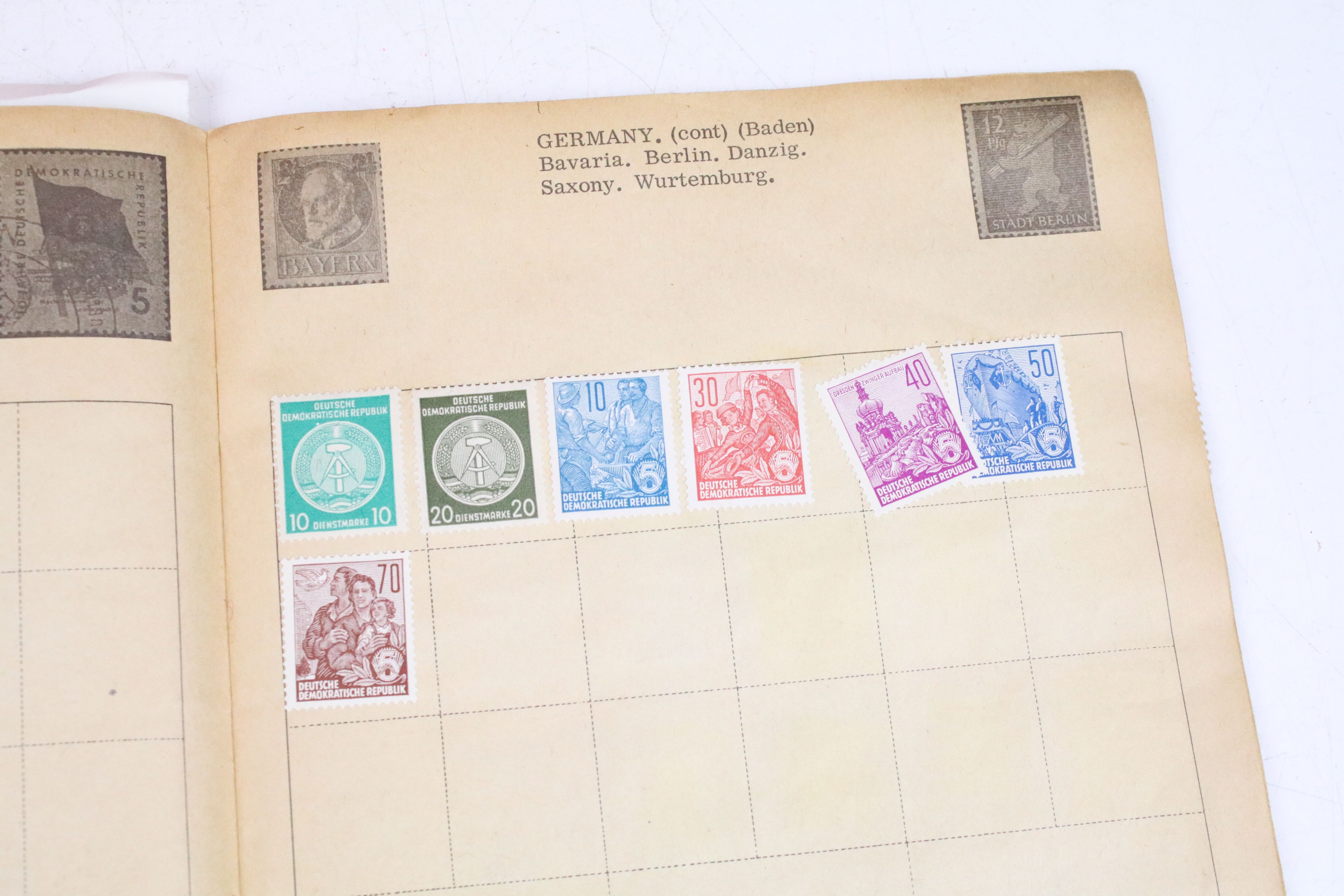 A collection of five stamp albums containing stamps from the UK, mainly post war to include some - Image 13 of 30