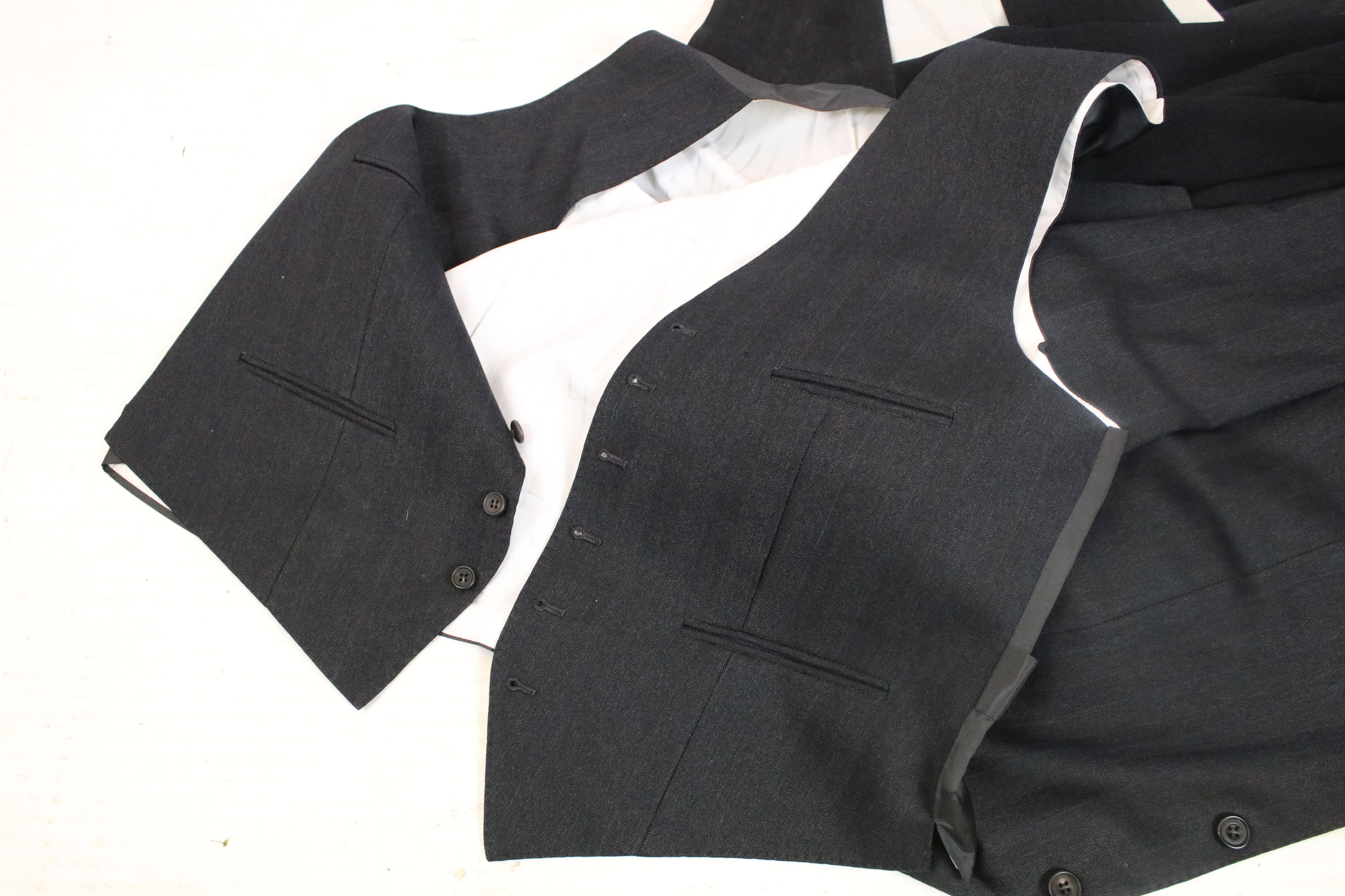 Two dark grey three piece suits, one jacket labelled Jose Luis of Lisboa, together with a Seabal - Image 4 of 6