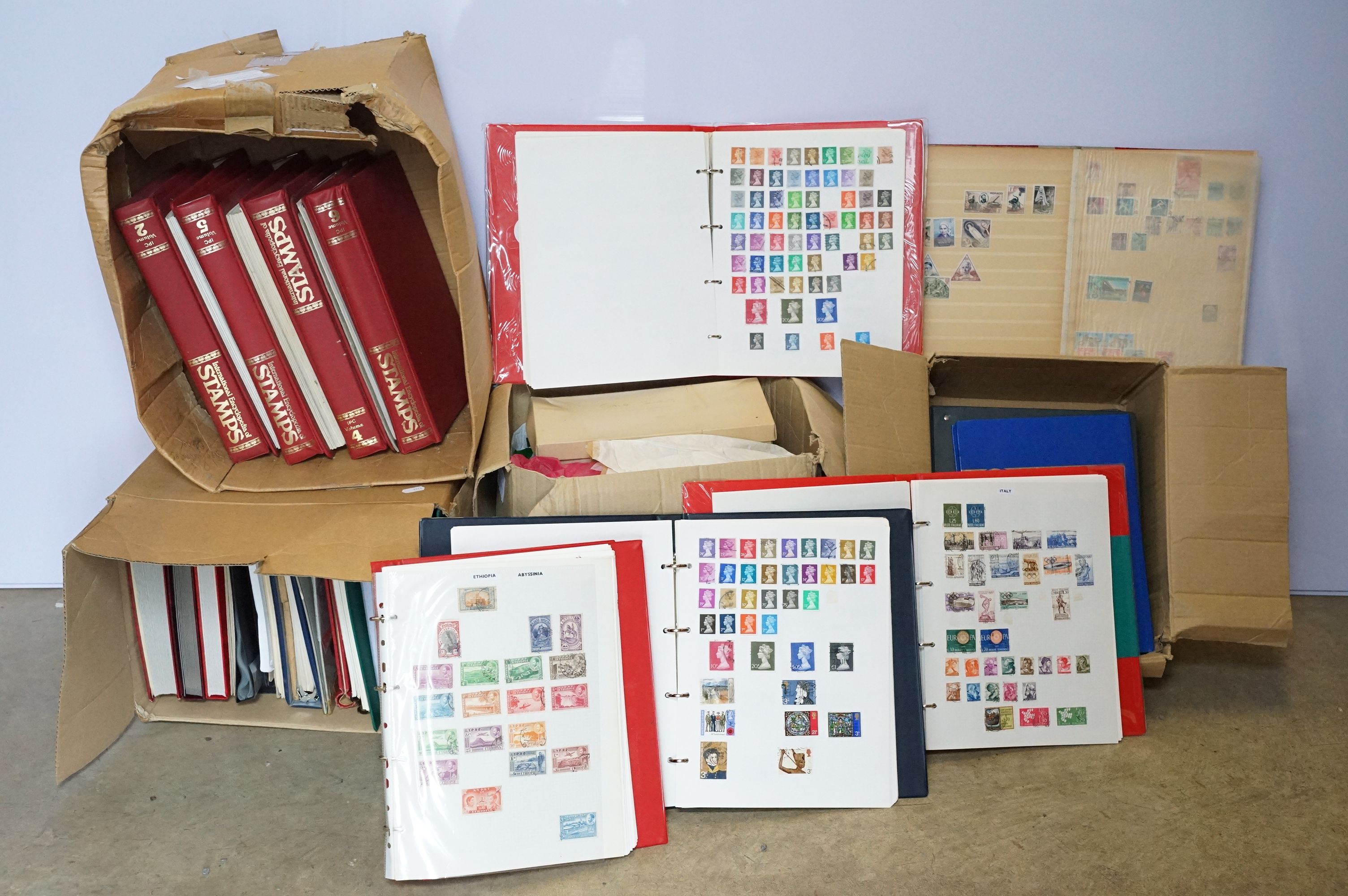 Large collection of British, Commonwealth and World stamps within albums together with loose