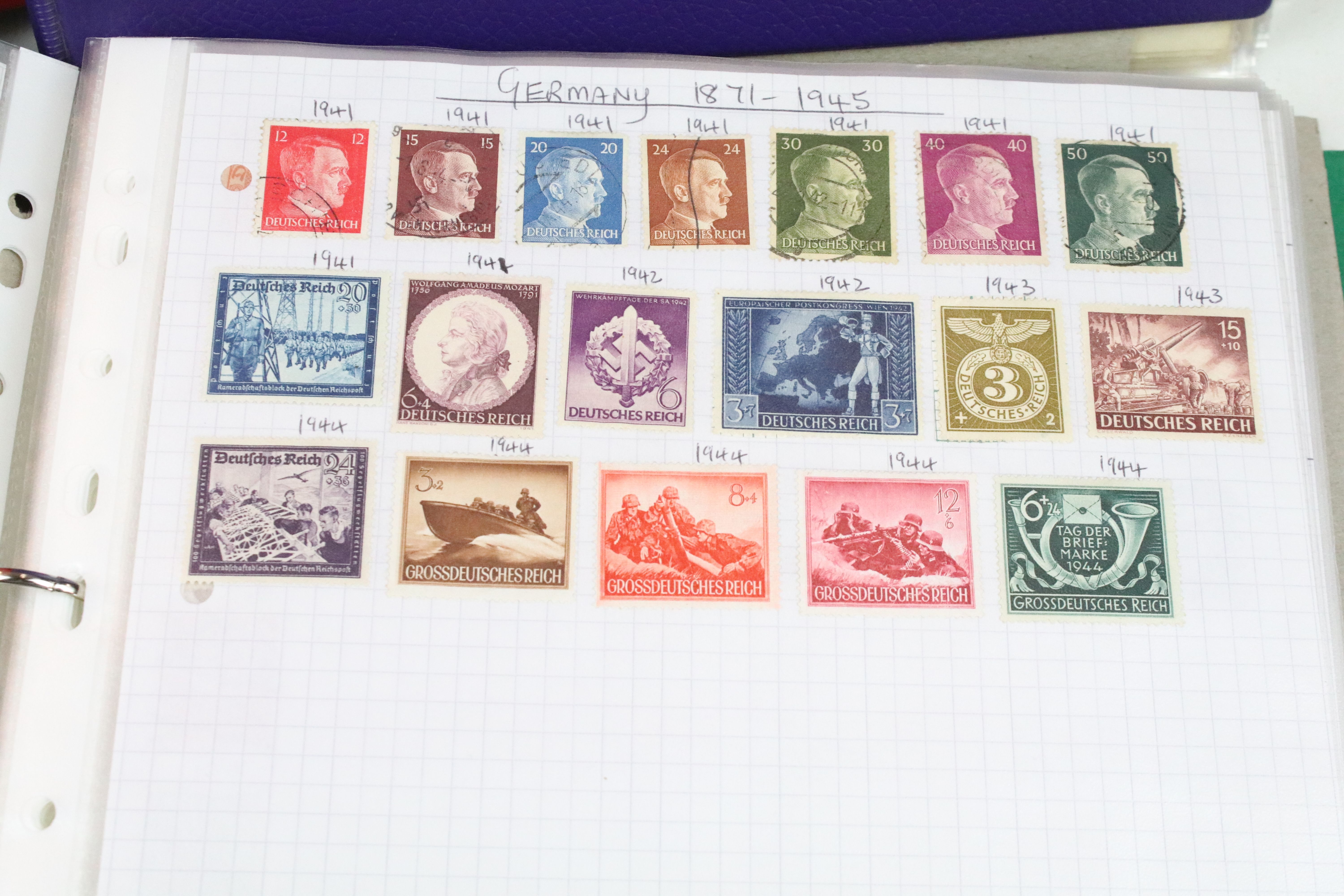 Collection of British, Commonwealth & world stamps housed within nine albums, featuring Victorian - Image 12 of 40