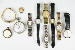 Leuba Louis, Geneve, Lady's tank wristwatch. No 6784 and other wristwatches including