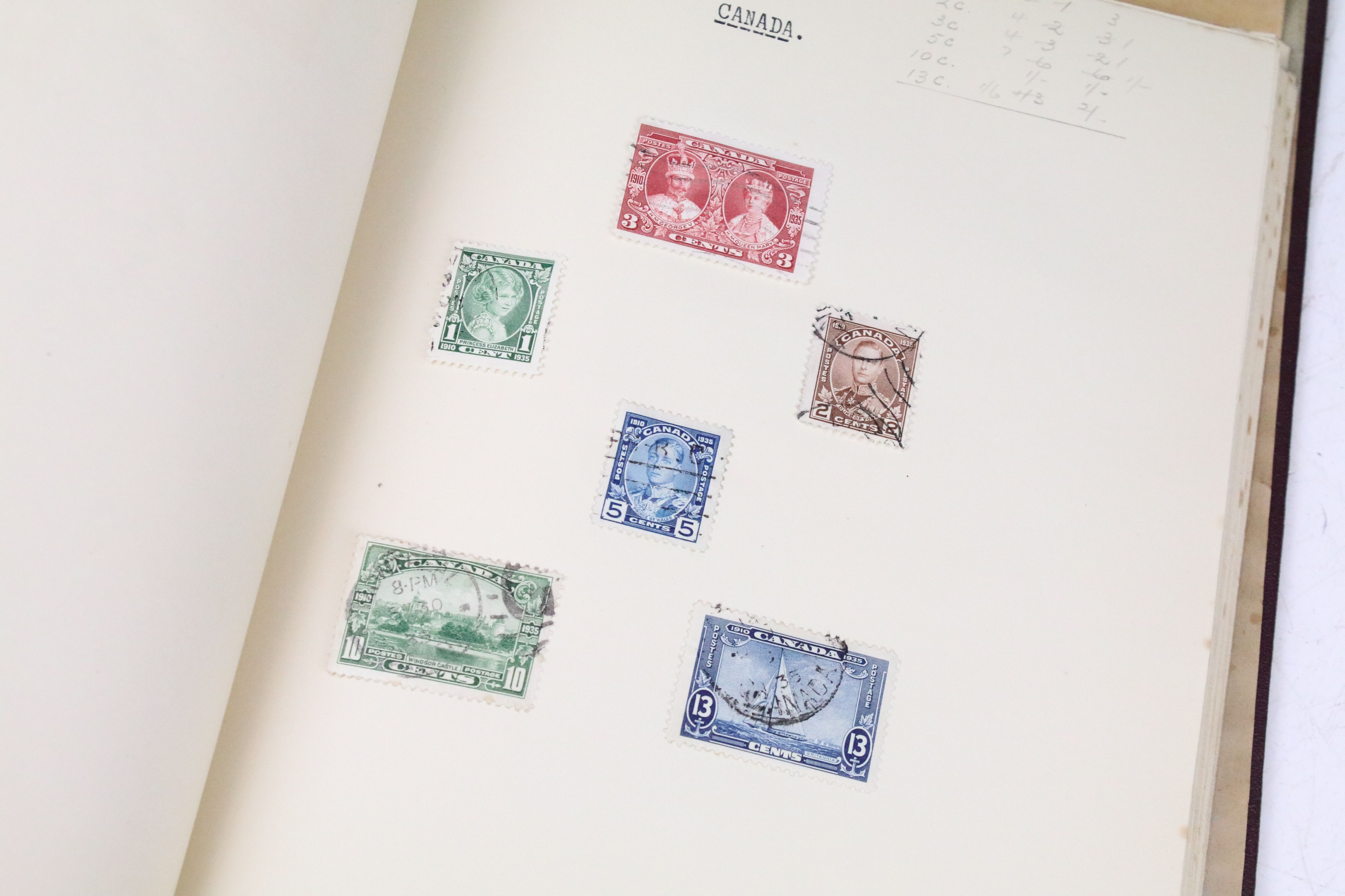 A stamp album containing stamps marking the silver jubilee of King George V from the UK and - Image 13 of 18