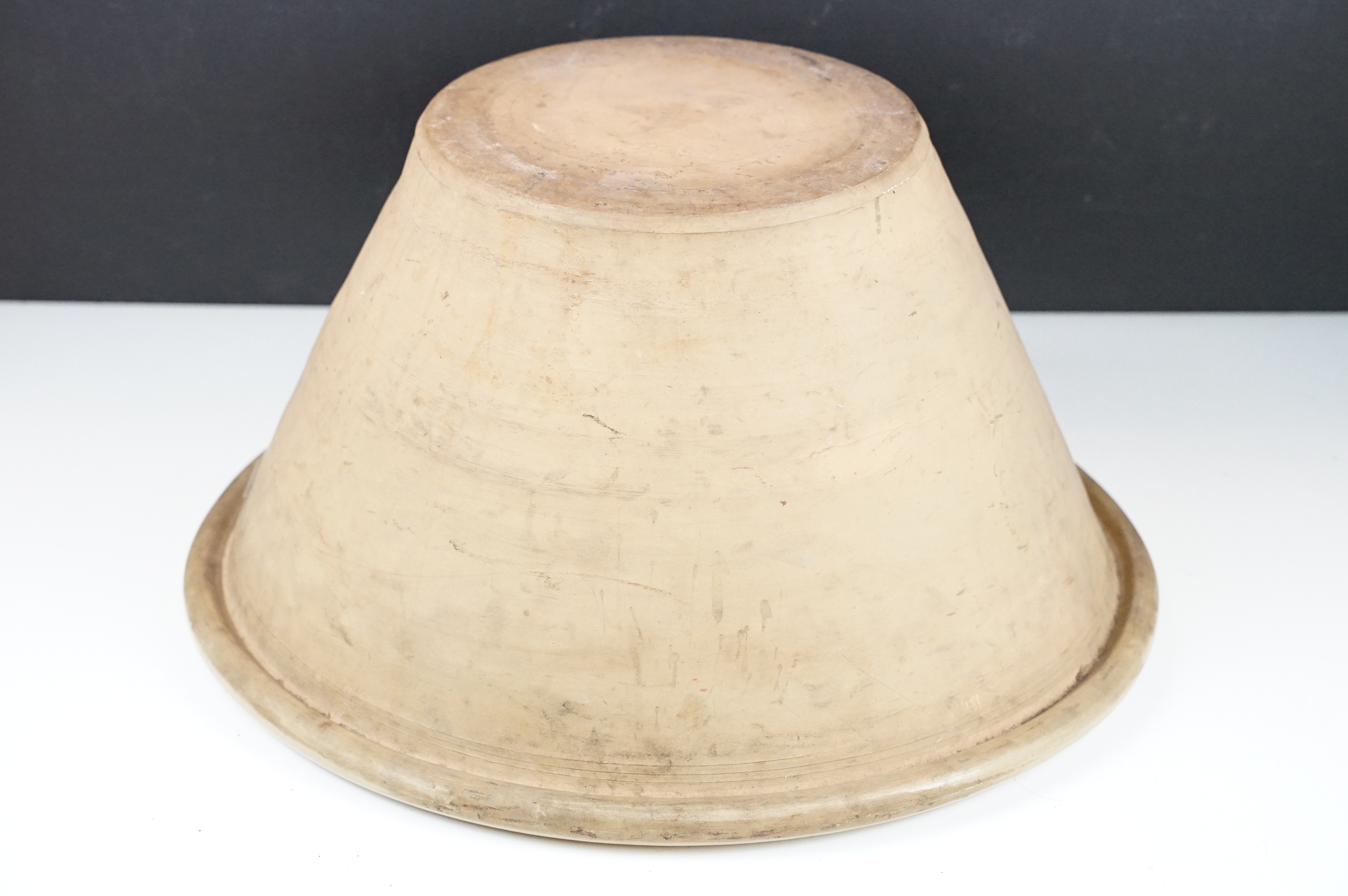 Large vintage stoneware dairy bowl, approx 45cm diameter - Image 2 of 5