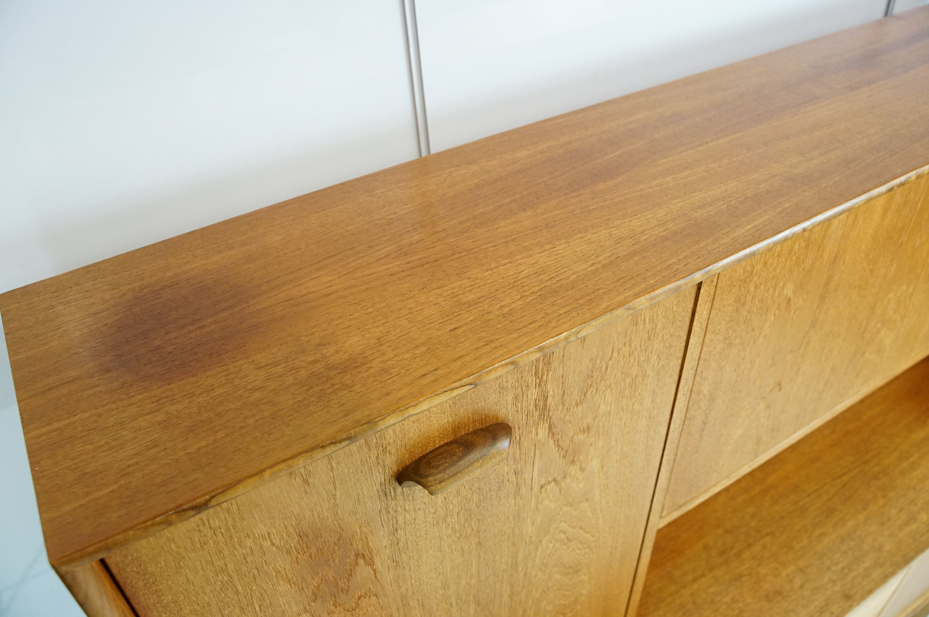 G Plan teak sideboard, with cupboards above two long drawers and a further cupboard, with maker's - Image 13 of 16