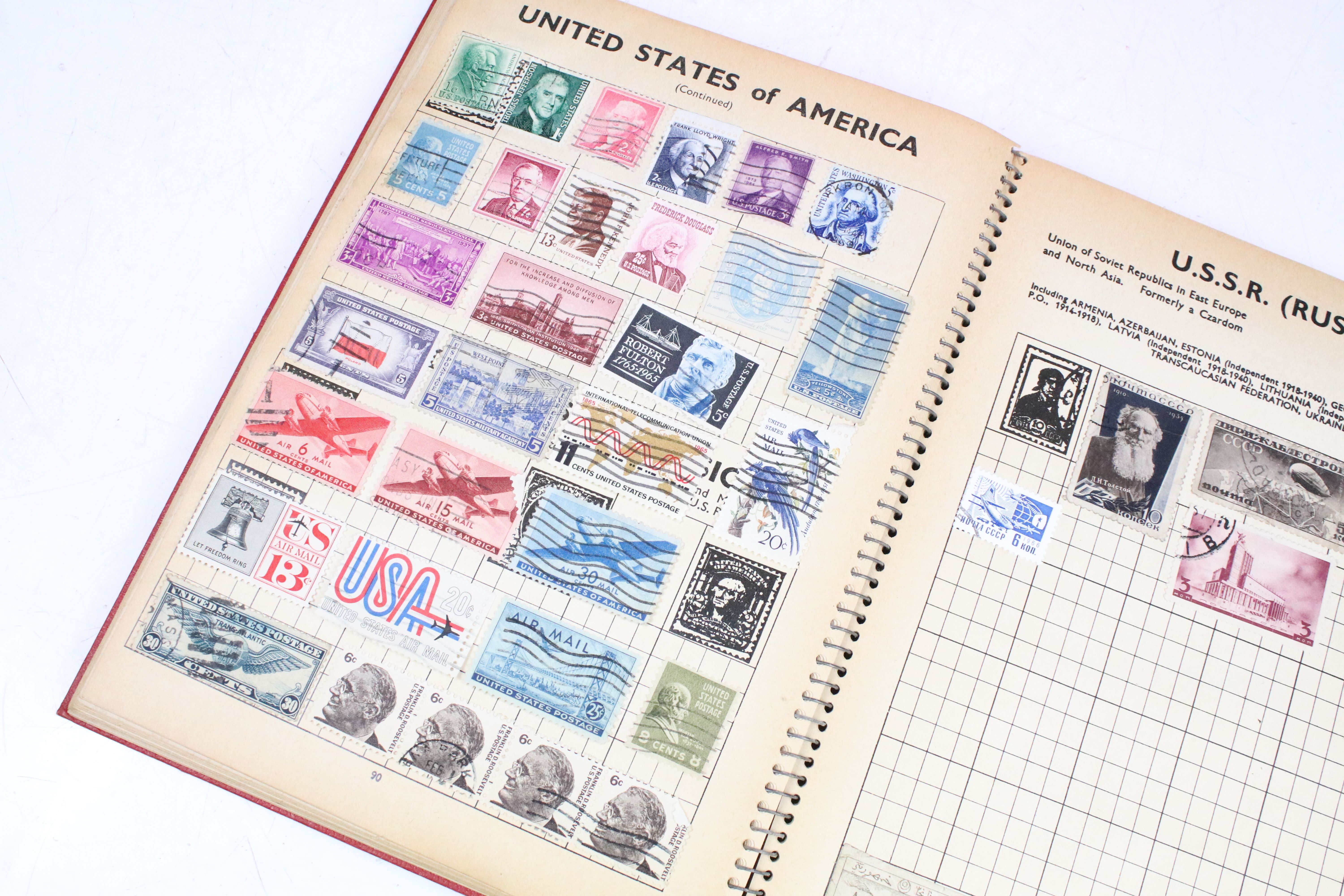 A collection of five stamp albums containing stamps from the UK, mainly post war to include some - Image 19 of 30