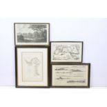 18th century, a group of original topographical engravings to include: West Coast of America, New