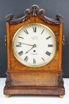 G. T. Hinde, 3 Sekford St., Clerkenwell, mantel timepiece, with ornately carved rosewood case,
